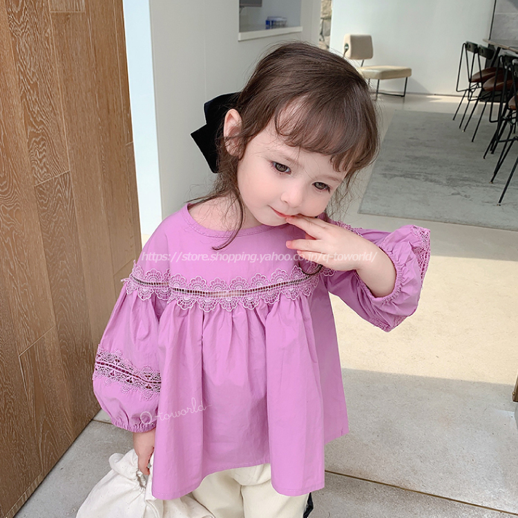 80 130 トップス ブラウス 全２色 韓国版 韓国子供服 子供服 女の子 キッズ Q Toworld キュートワールド 子供 服 メール便は何点でも送料の合計は280円