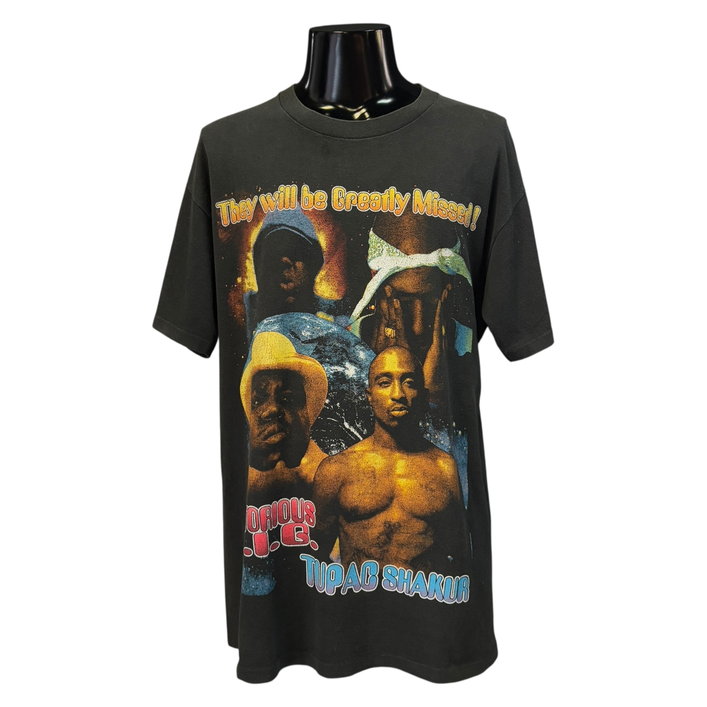 【2PAC & NOTORIOUS B.I.G.】2パック ノトーリアスビッグ Vintage Tシャツ XL相当
