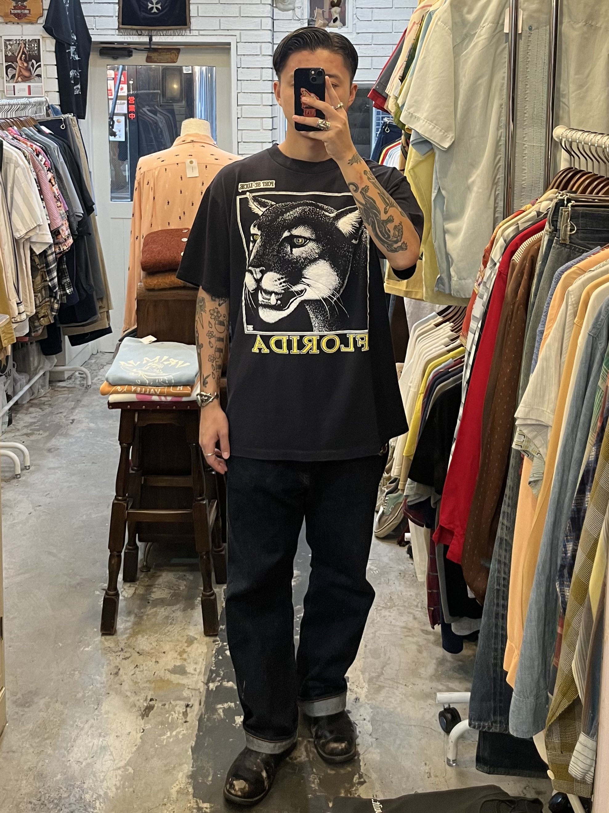 90’s ワイルドキャット Tシャツ ブラック Lサイズ程度 の画像 4