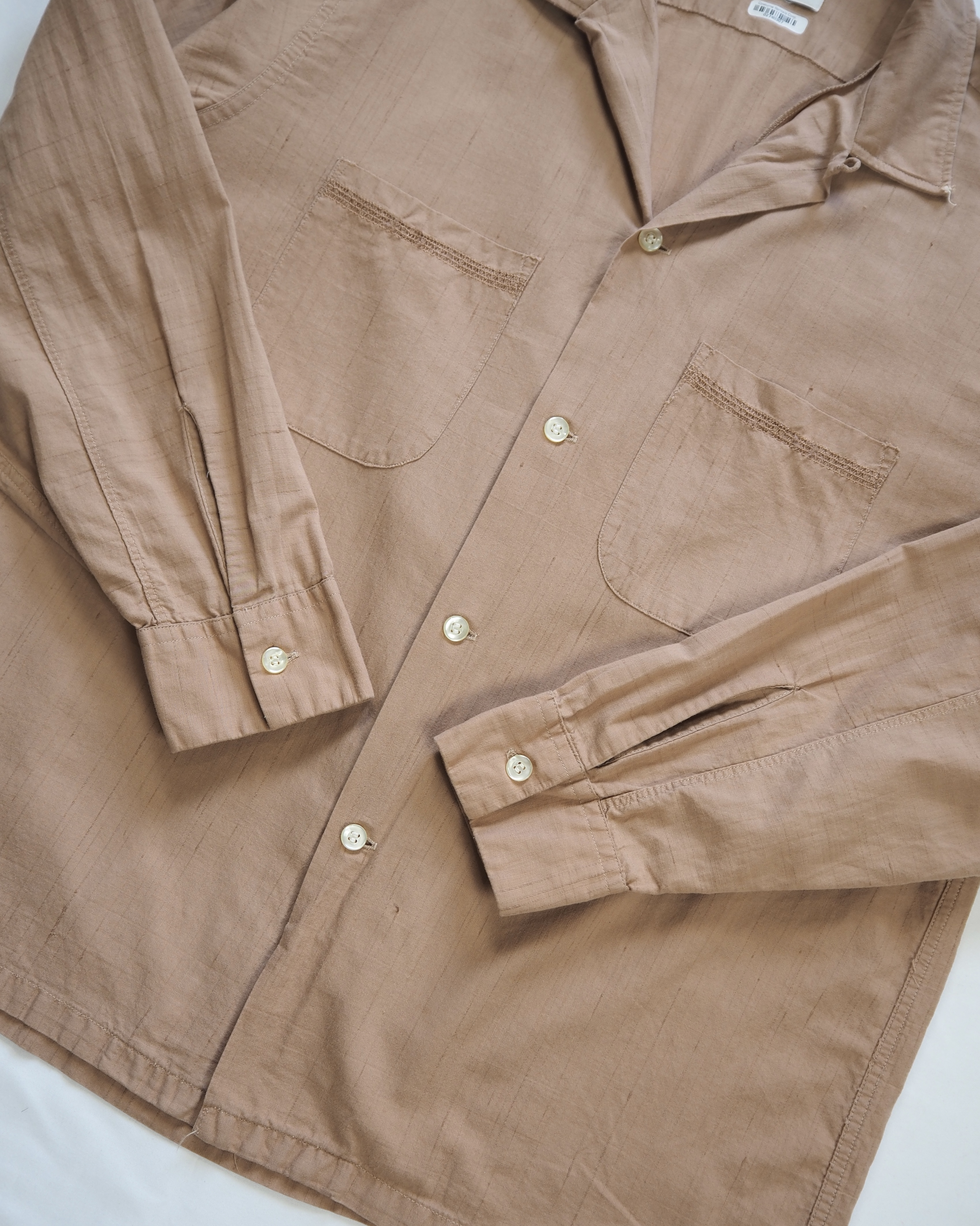 【5/6(水) 20:00入荷】60’s Van Heusen コットンシャツ Lサイズ ブラウン の画像 4