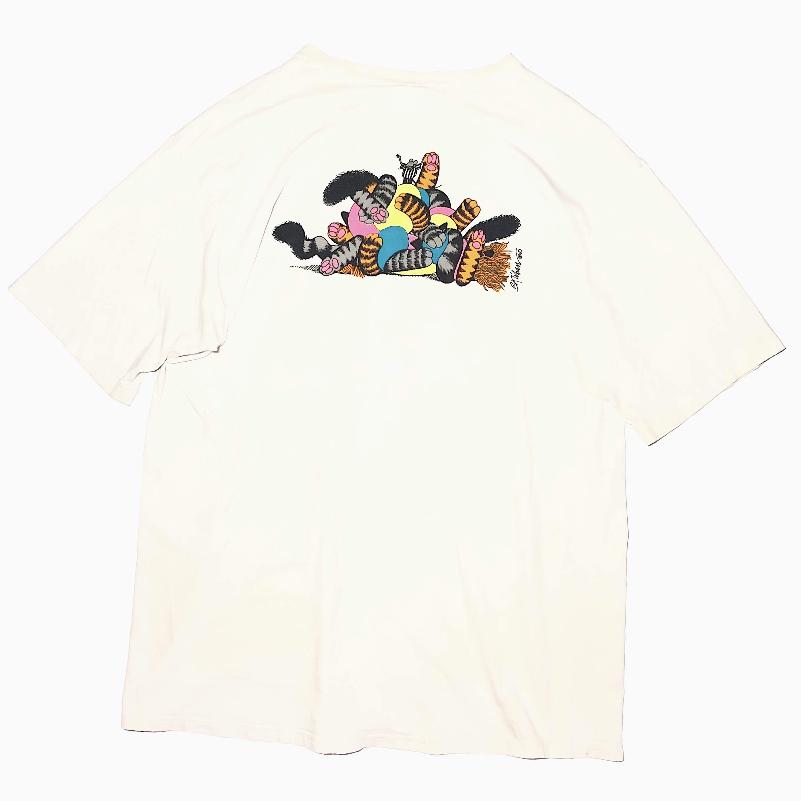 Vintage 80〜90's【Crazy Shirt】"Kliban Cat" Grunge T-shirt の画像 2