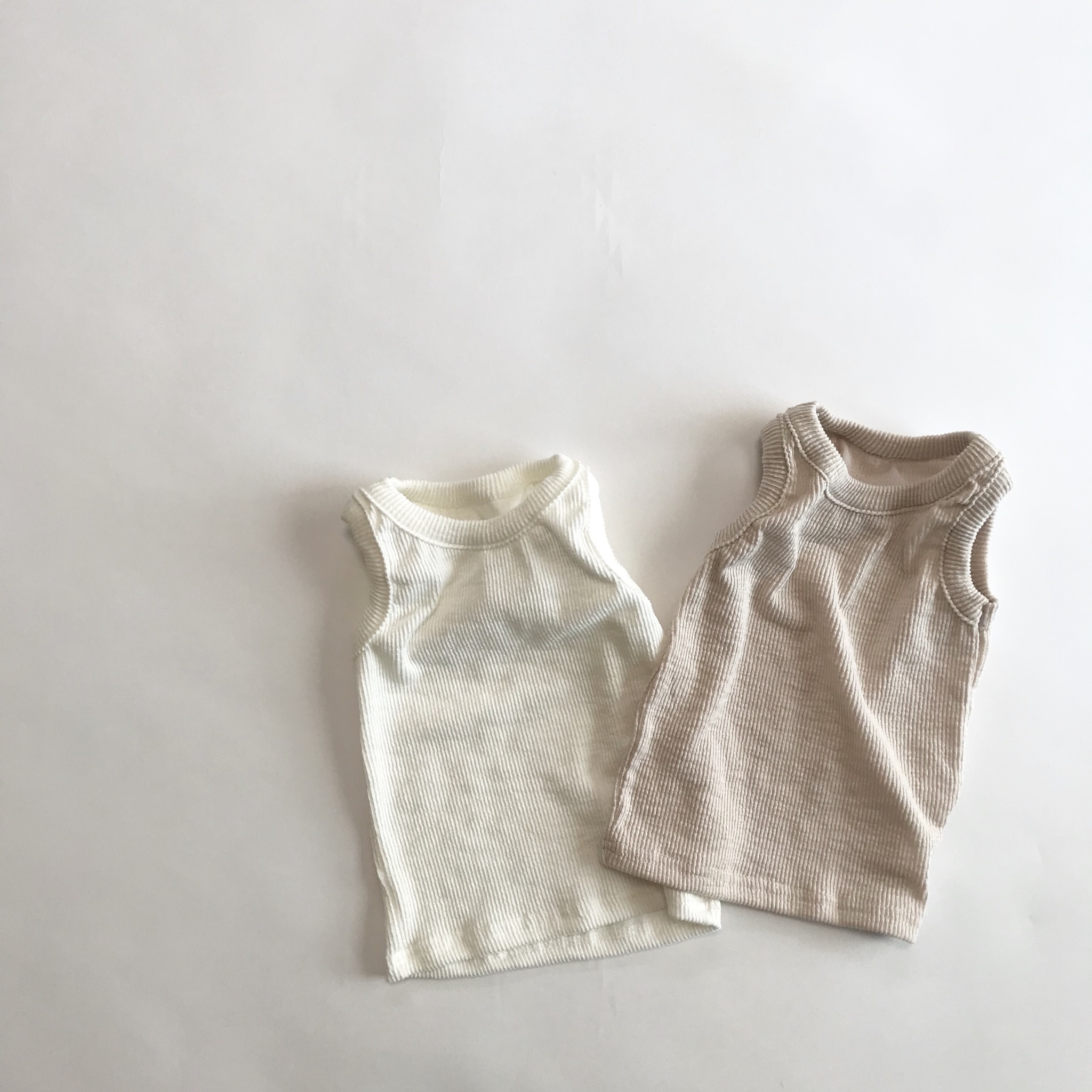 リブタンクトップ 韓国子供服 Bisque びすく