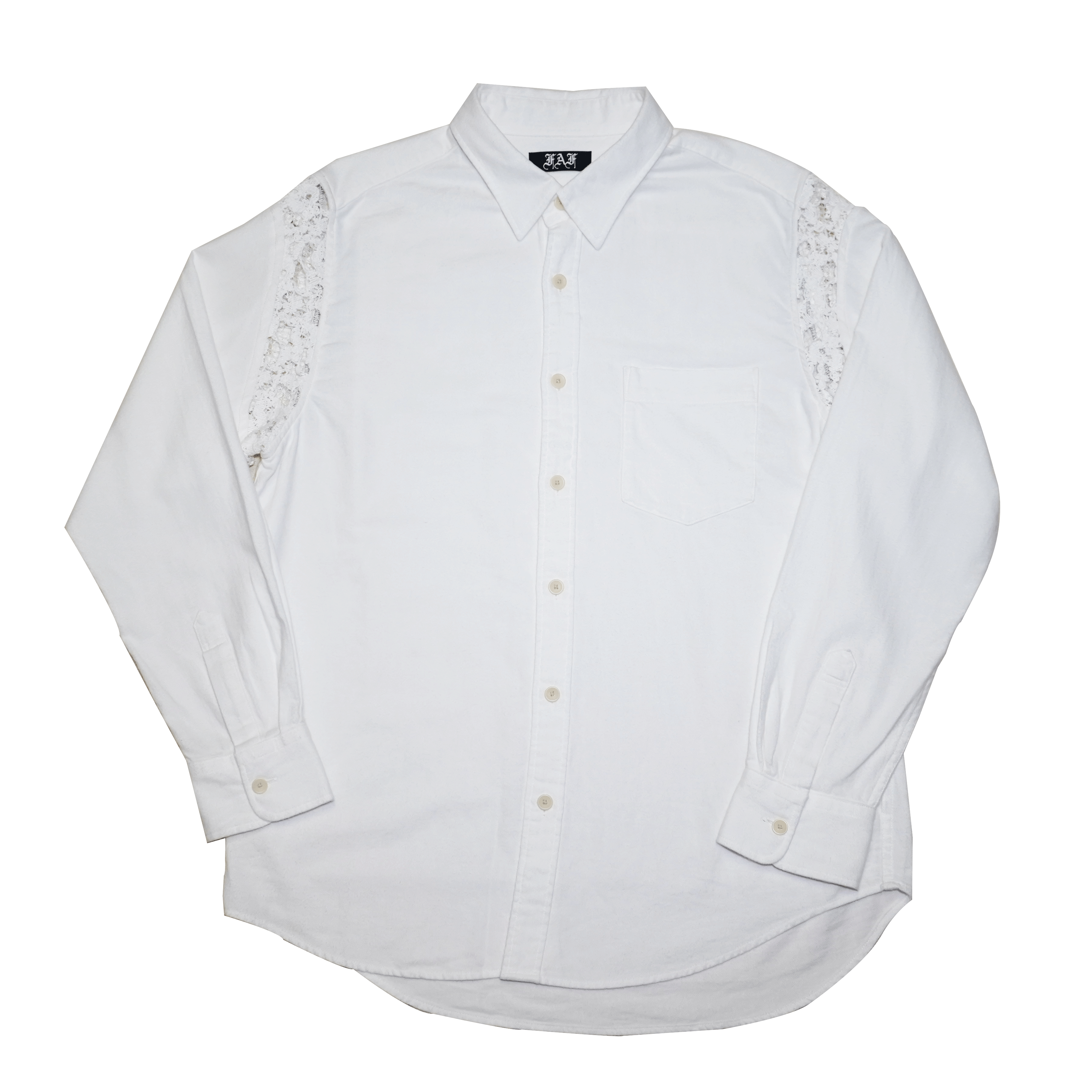 FAF OE laced shirts / white - 画像1