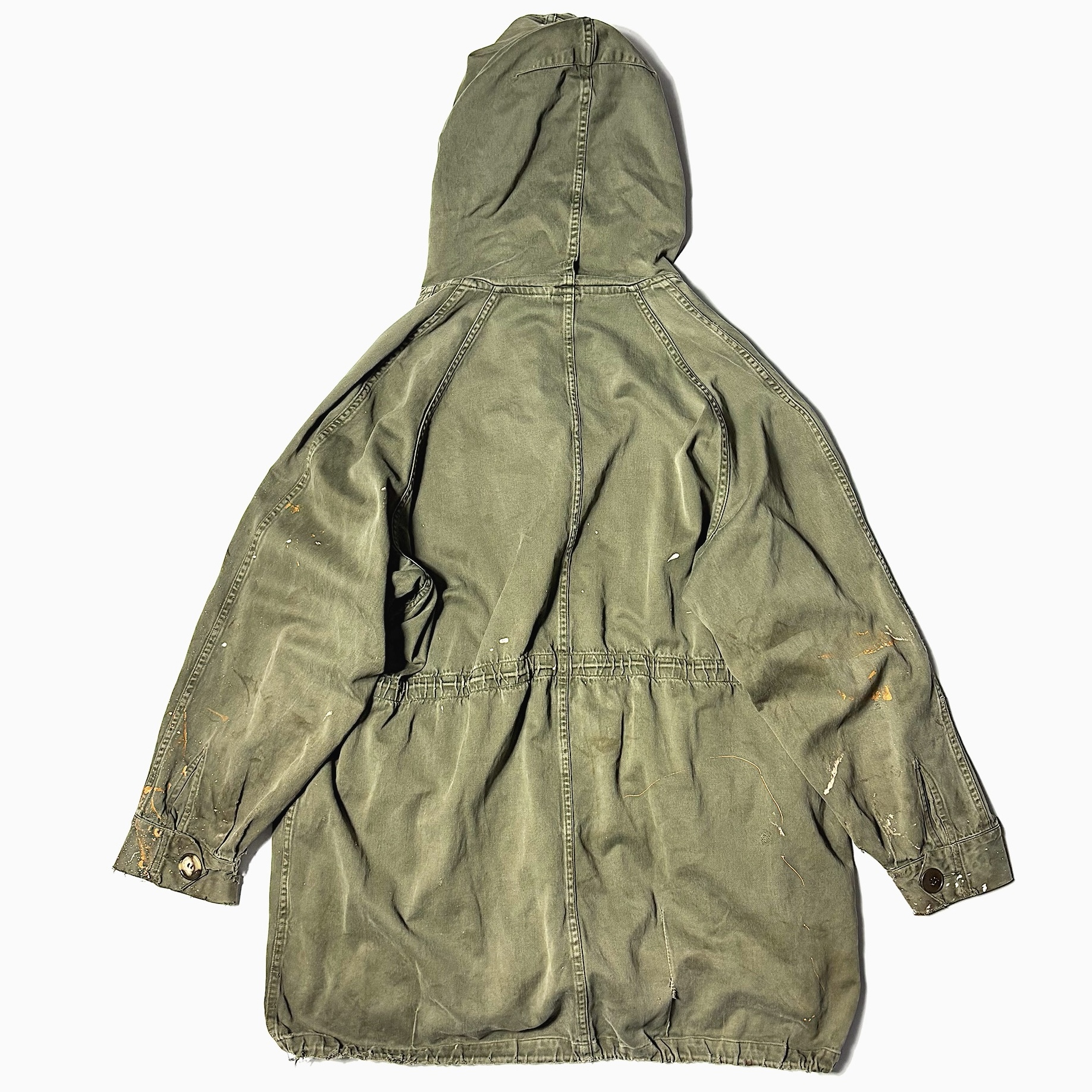 Vintage 70's Grunge French ARMY M-64 Field Hoodie Jacket の画像 2