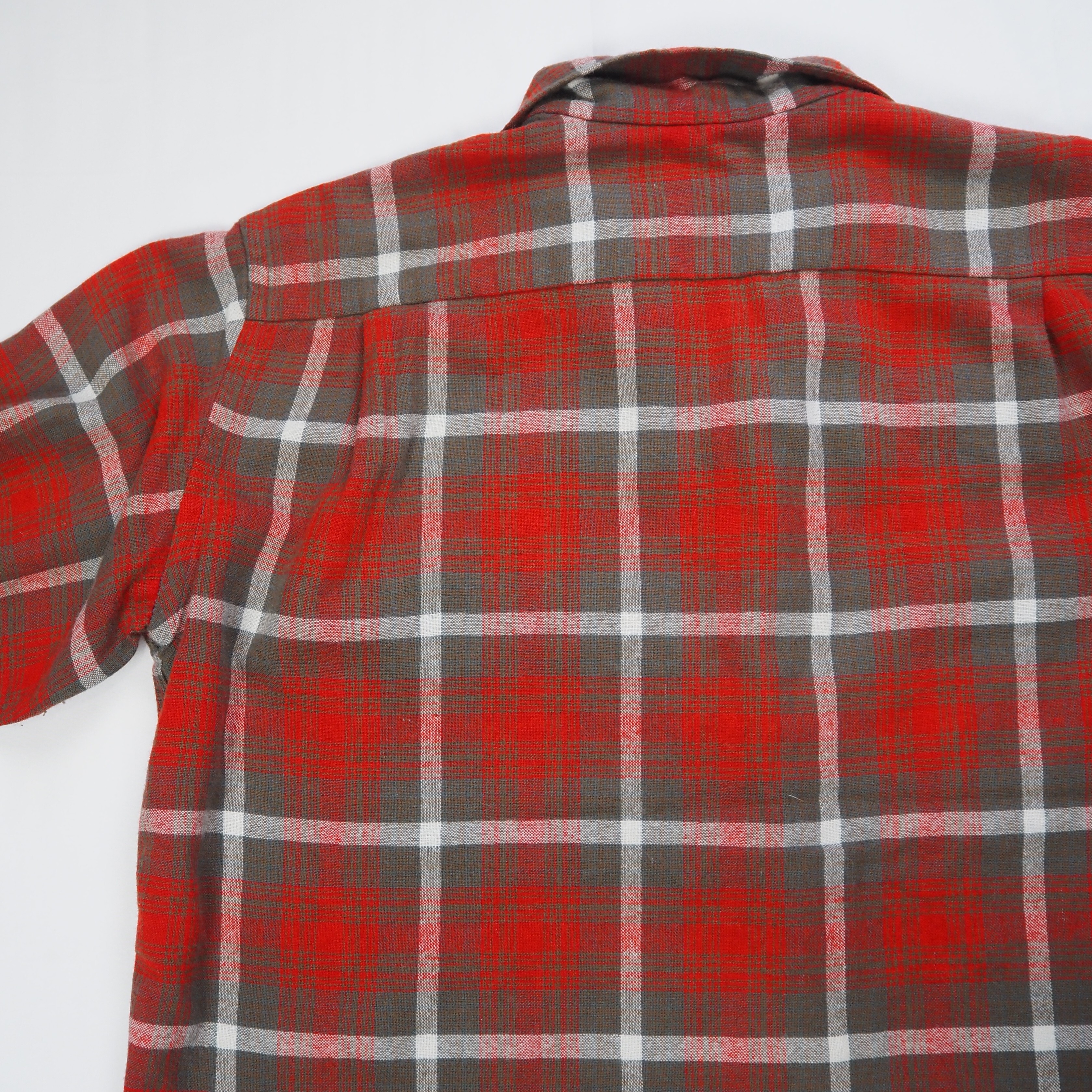 【9/23 20:00入荷】50's Towncraft ウールシャツ レッド×グレー の画像 14