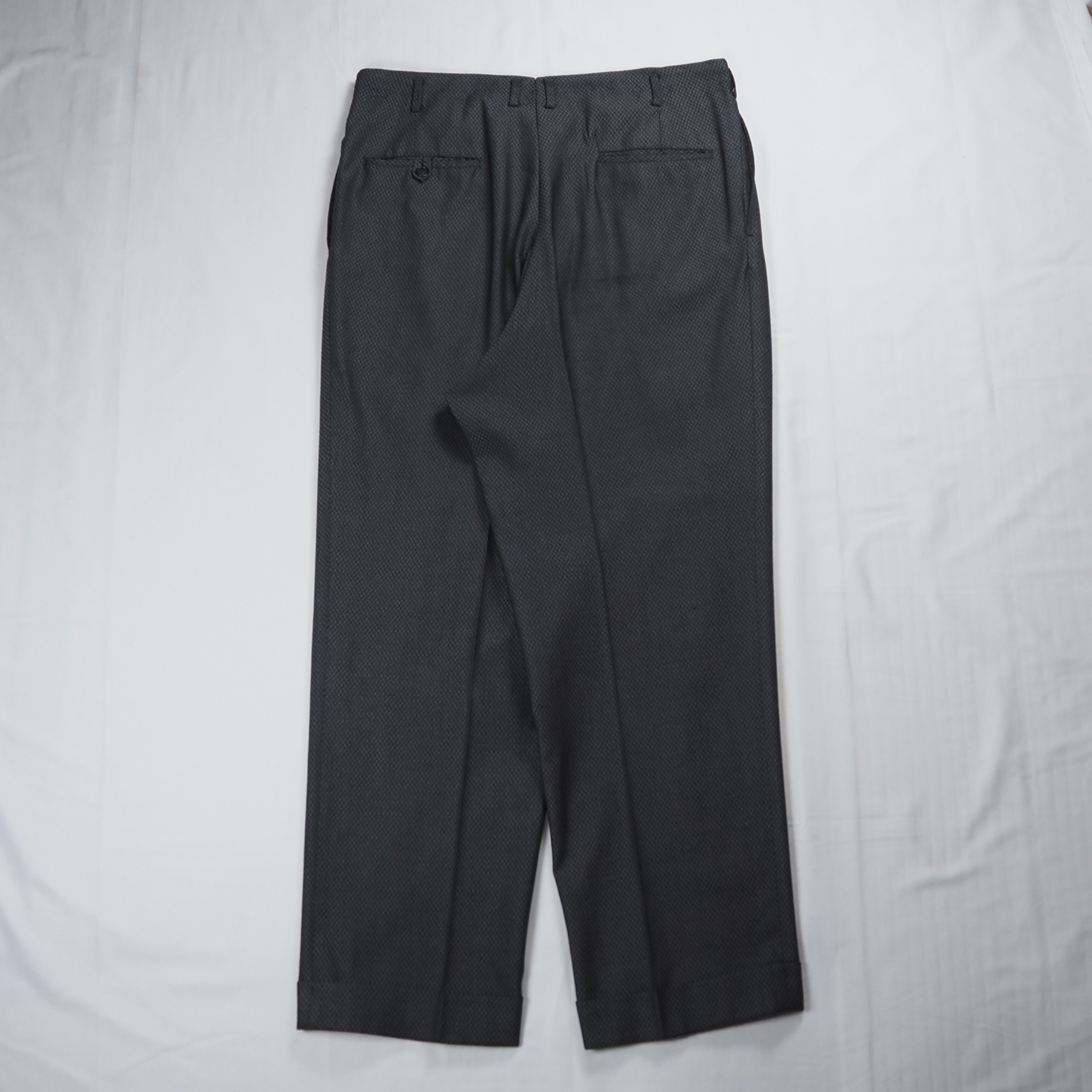 【9/23 20:00入荷】50's ウールスラックス グレー アルミジップ の画像 12