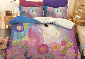 ユニコーン ベッド カバー ダブル 2点セット 掛け布団カバー 枕カバー シーツ セット 寝具 ピンク かわいい 海外 インポートコットン 子供用 バラ3dプリント ゆめかわいい メルヘン Puahawaii ユニコーン ベッド カバー ダブル 2点セット 掛け布団カバー 枕カバー シーツ セット 寝具 ピンク かわいい 海外 インポートコットン 子供用 バラ3dプリント ゆめかわいい メルヘン Puahawaii