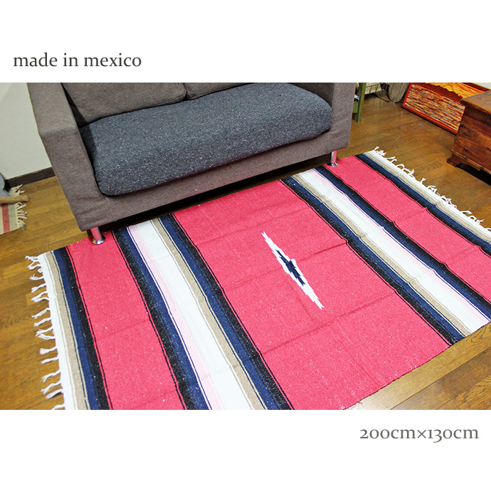 メキシカンラグ メキシコ製 Native Mexican Rug made in mexico ネイティブ柄 ブランケット キャンプ