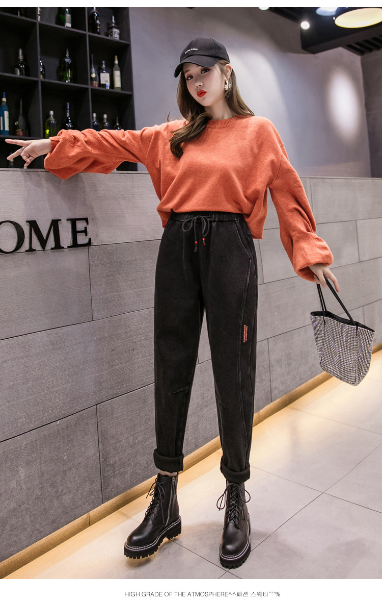 ジョガーパンツ レディース パンツ ボトムス スボン 春 秋 冬 10代 代 30代 40代 大きいサイズ Xl 2xl ゆったり きれいめ かっこいい カジュアル パンツ コーデ ベイカーパンツ ハーレムパンツ アンクル丈 9分丈 ジーンズ ハイウエスト ポケット デニム ブラック 黒 無地