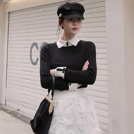 ぜいたくニット シャツ 重ね着 レディース 人気のファッション画像 ぜいたくニット シャツ 重ね着 レディース 人気のファッション画像