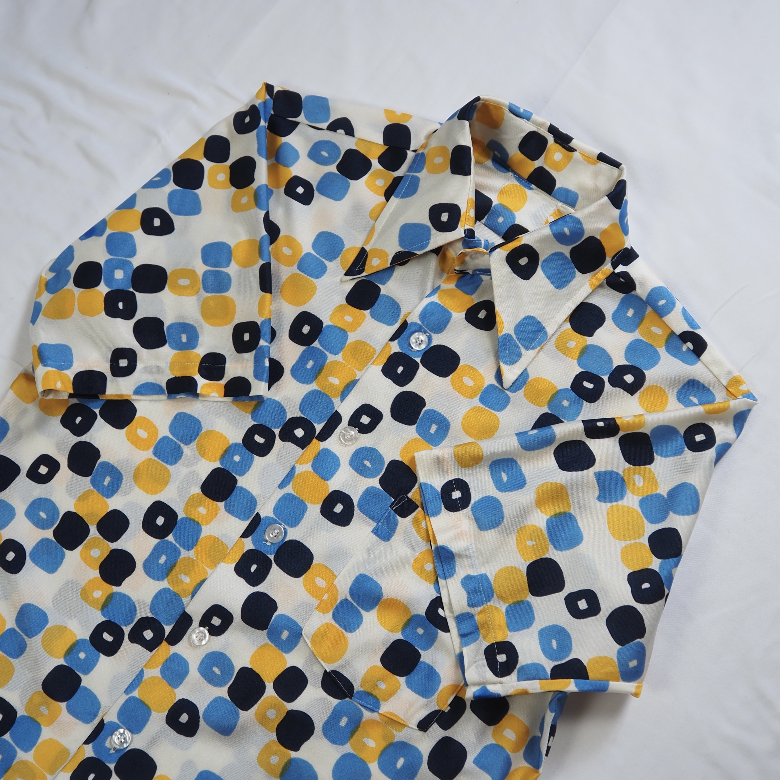 70’s 柄シャツ ポリエステルシャツ の画像 3