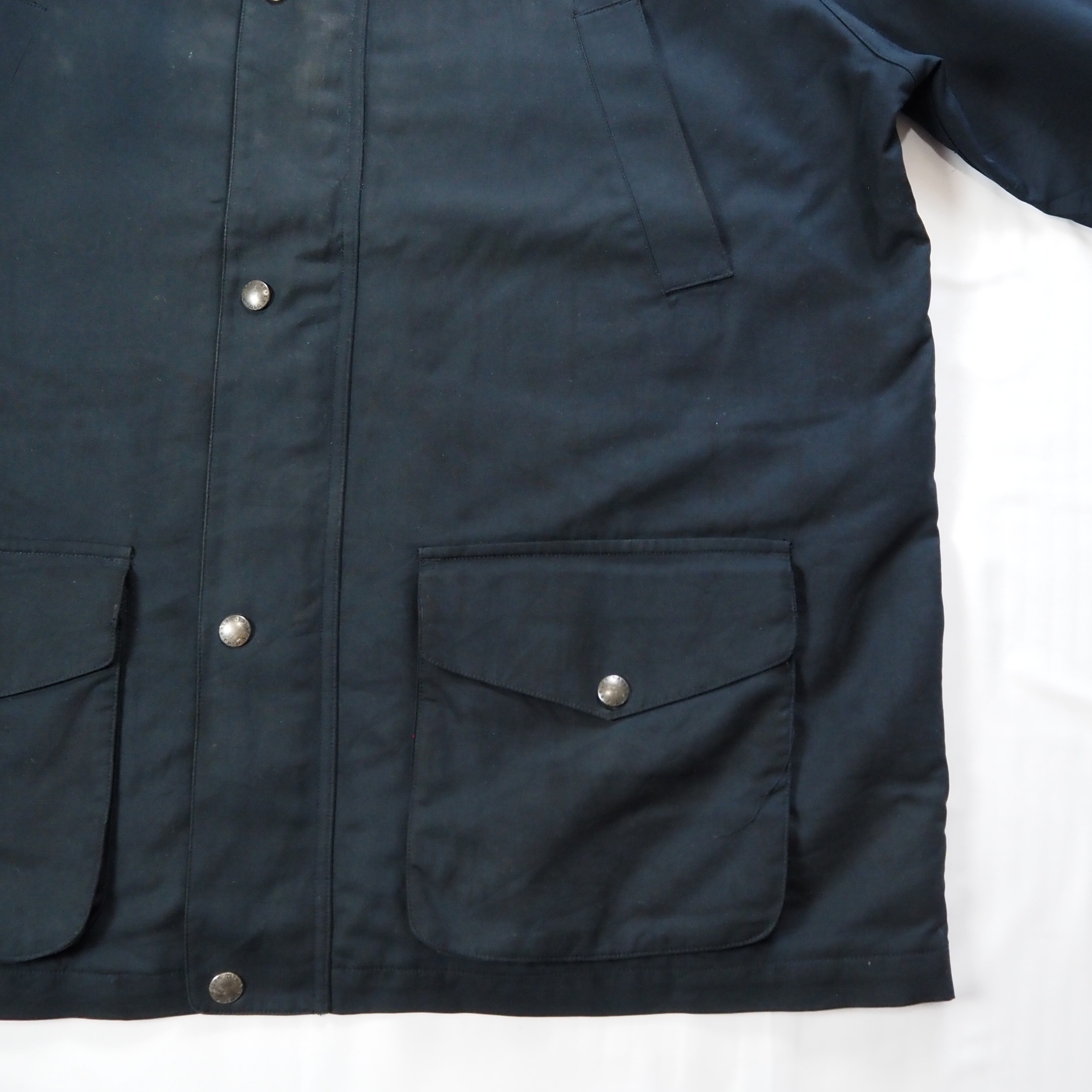【9/23 20:00入荷】90's Ralph Lauren ハーフコート ブラック の画像 7