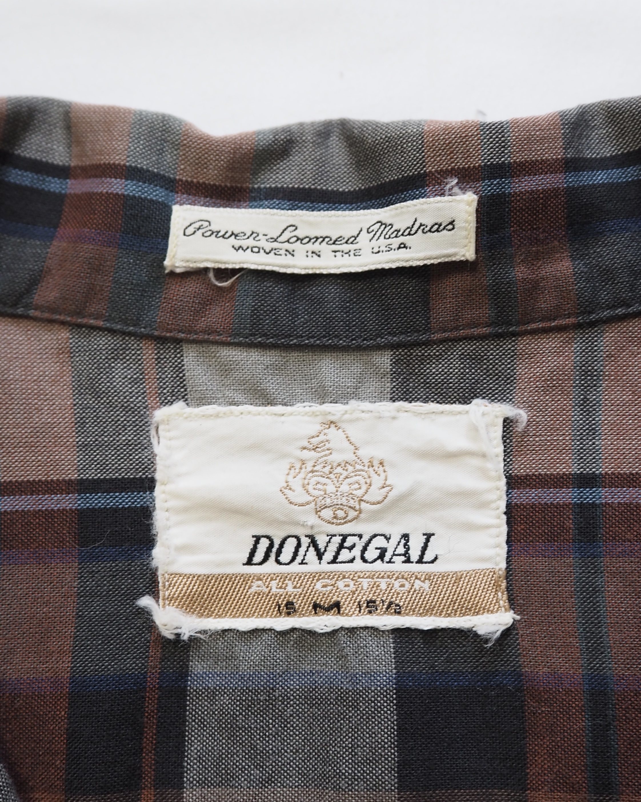60’s Donegal コットンシャツ Mサイズ の画像 9