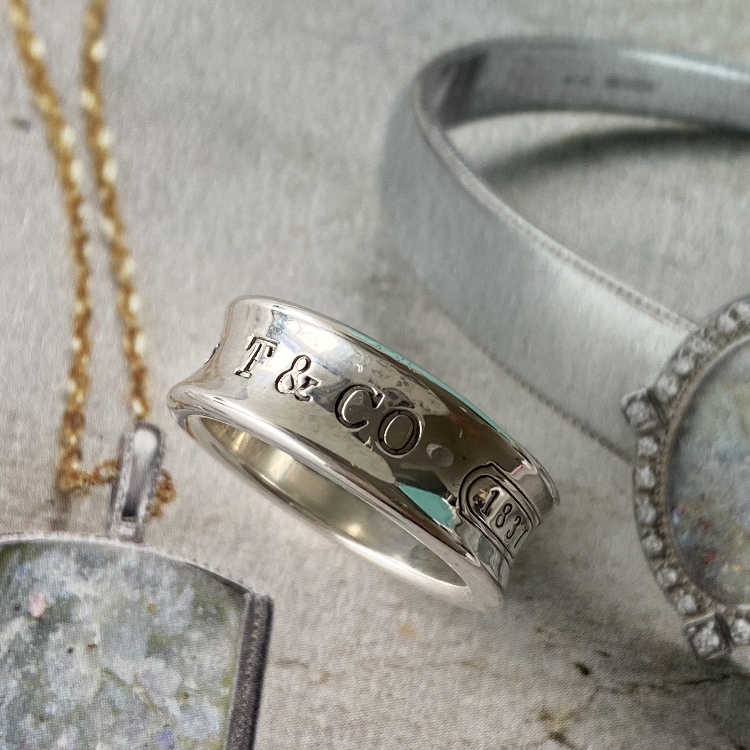 Tiffany Co ティファニー 17 ワイドリング シルバー お箱付き Mico宝飾店 By Sweet Compass
