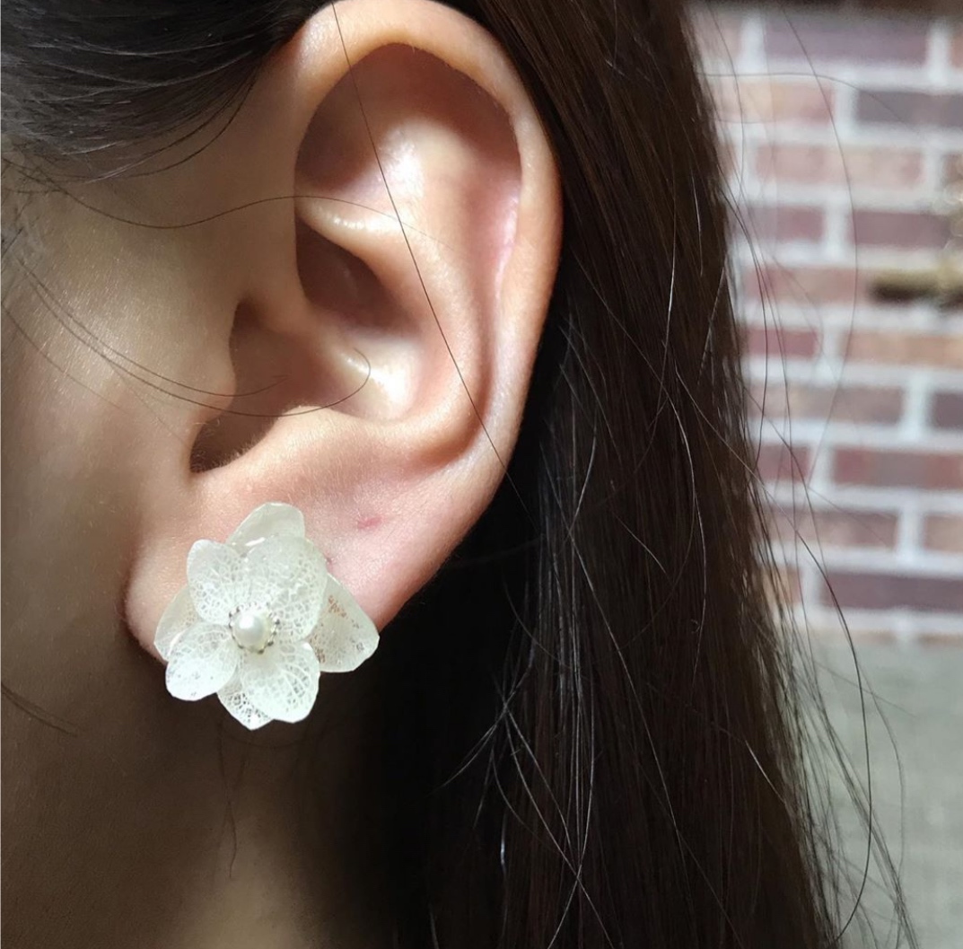本物の紫陽花レジンピアスorイヤリング Dropcafe37
