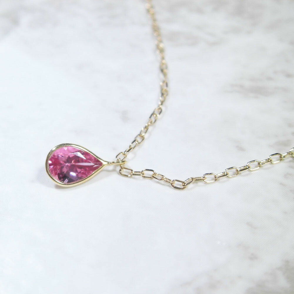 綺麗なピンクスピネル 18金ネックレス Simpleis12 綺麗なピンクスピネル 18金ネックレス Simpleis12