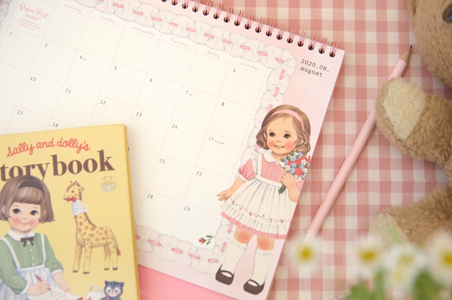 即納 ペーパードールメイト 卓上カレンダー Paper Doll Mate Schedule Calendar Maomayu