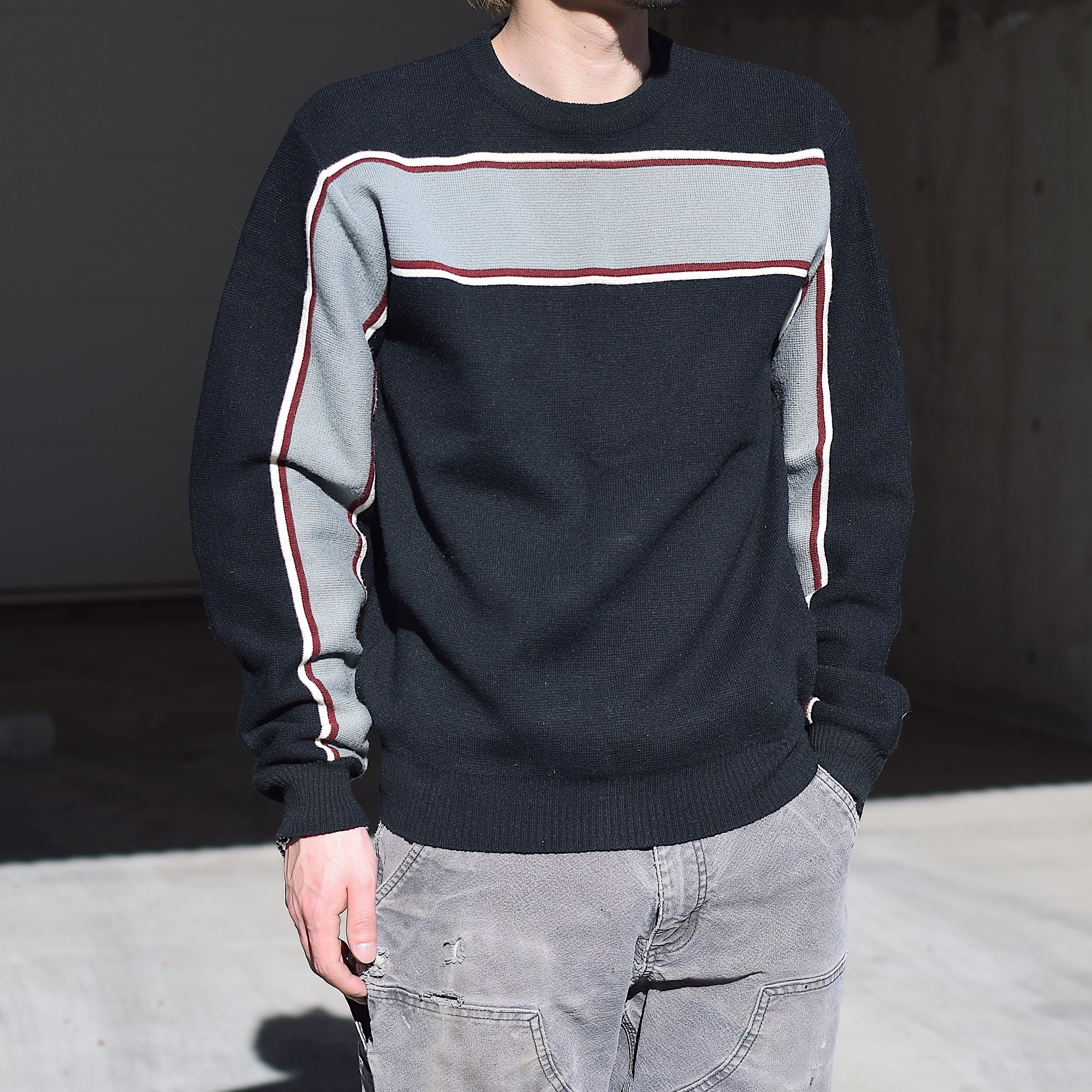Vintage 80〜90's【TURNPOINT】Line Knit Sweater の画像 3