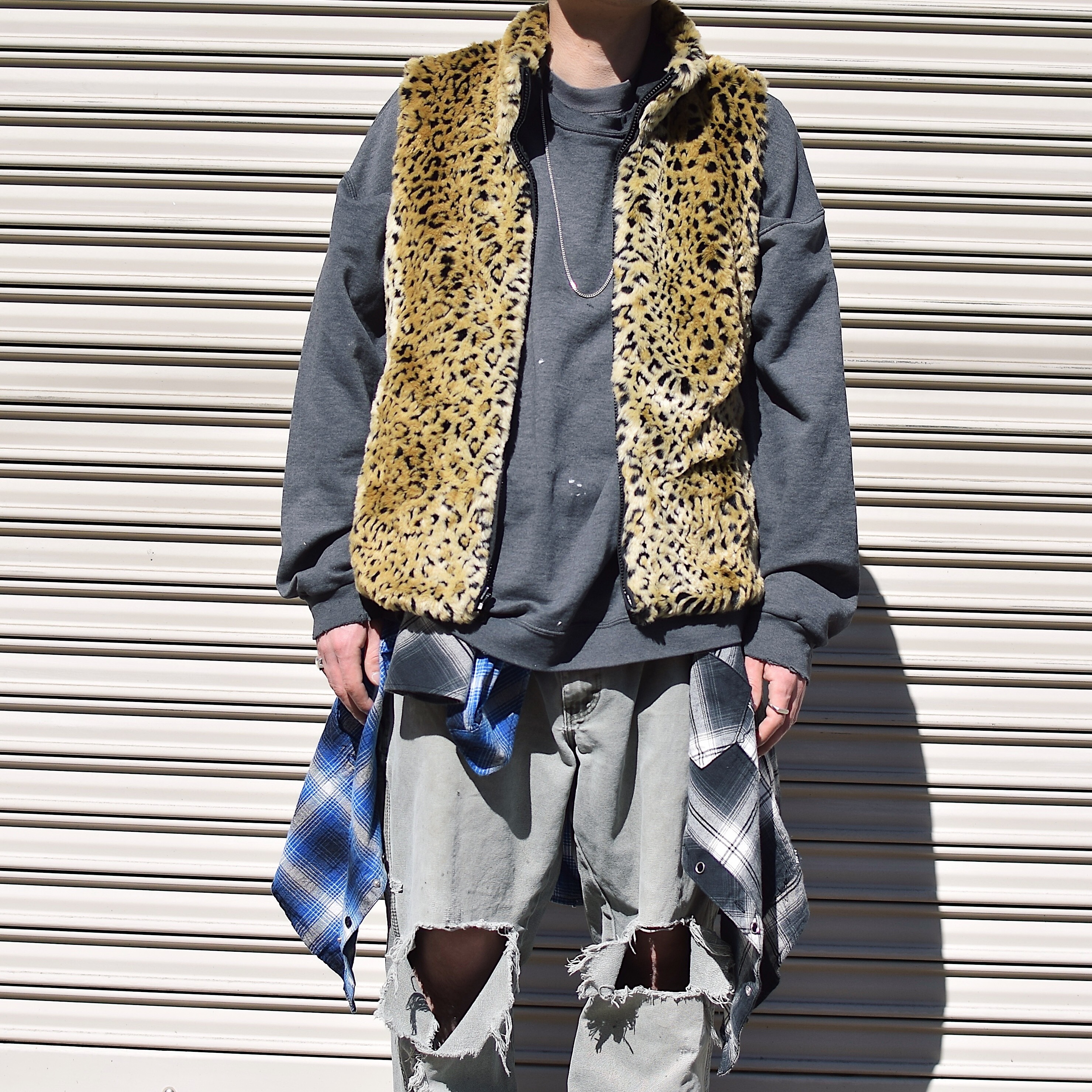Vintage 80〜90's Leopard Fur Vest の画像 3