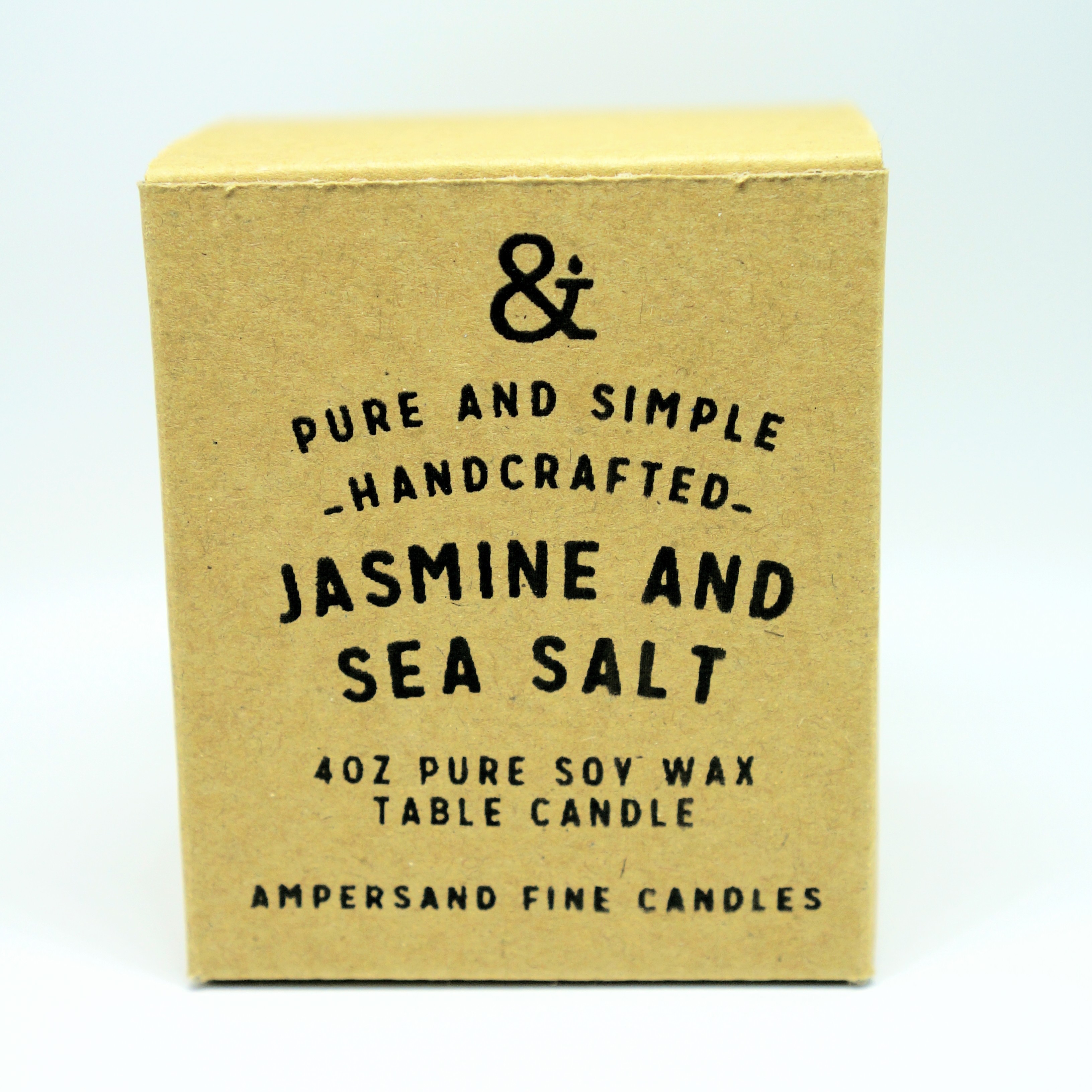 4oz Amber Jar Candle -JASMINE AND SEA SALT- キャンドル Candles - 画像1