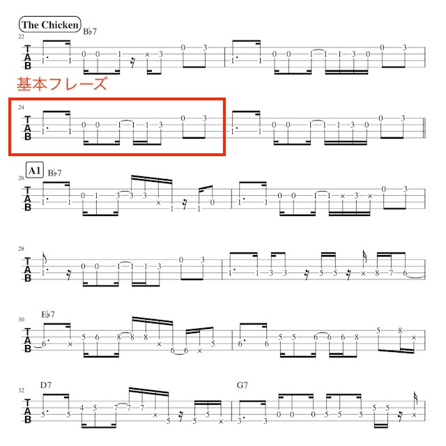 the chicken jaco chords the chicken jaco chords