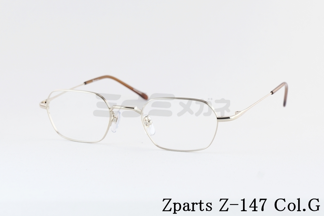 Zparts メガネ Z-108 Col.BLIP オーバル ハーフリム ナイロール 半リム