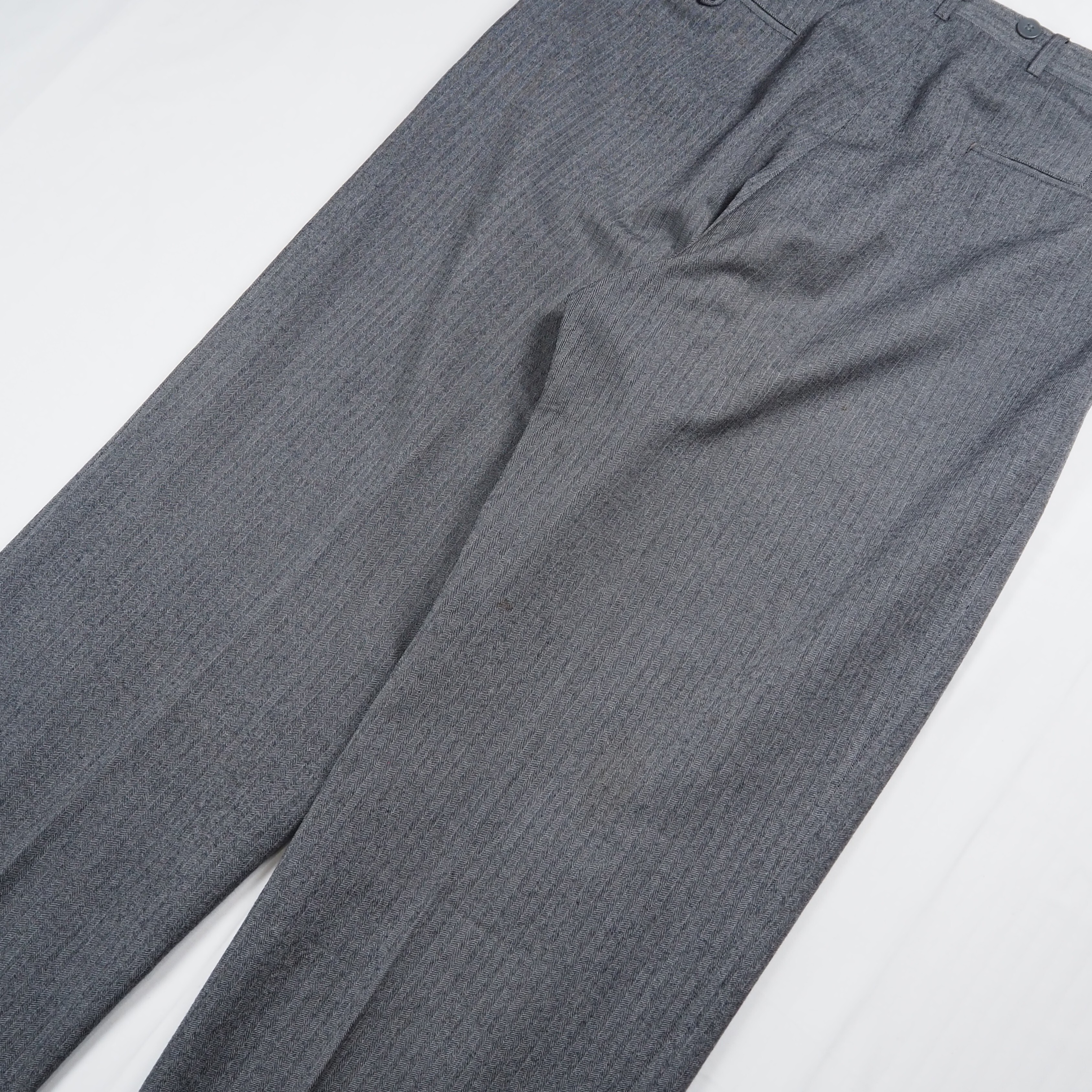 【9/23 20:00入荷】50's ウールスラックス グレー タロンジップ ノータック の画像 14