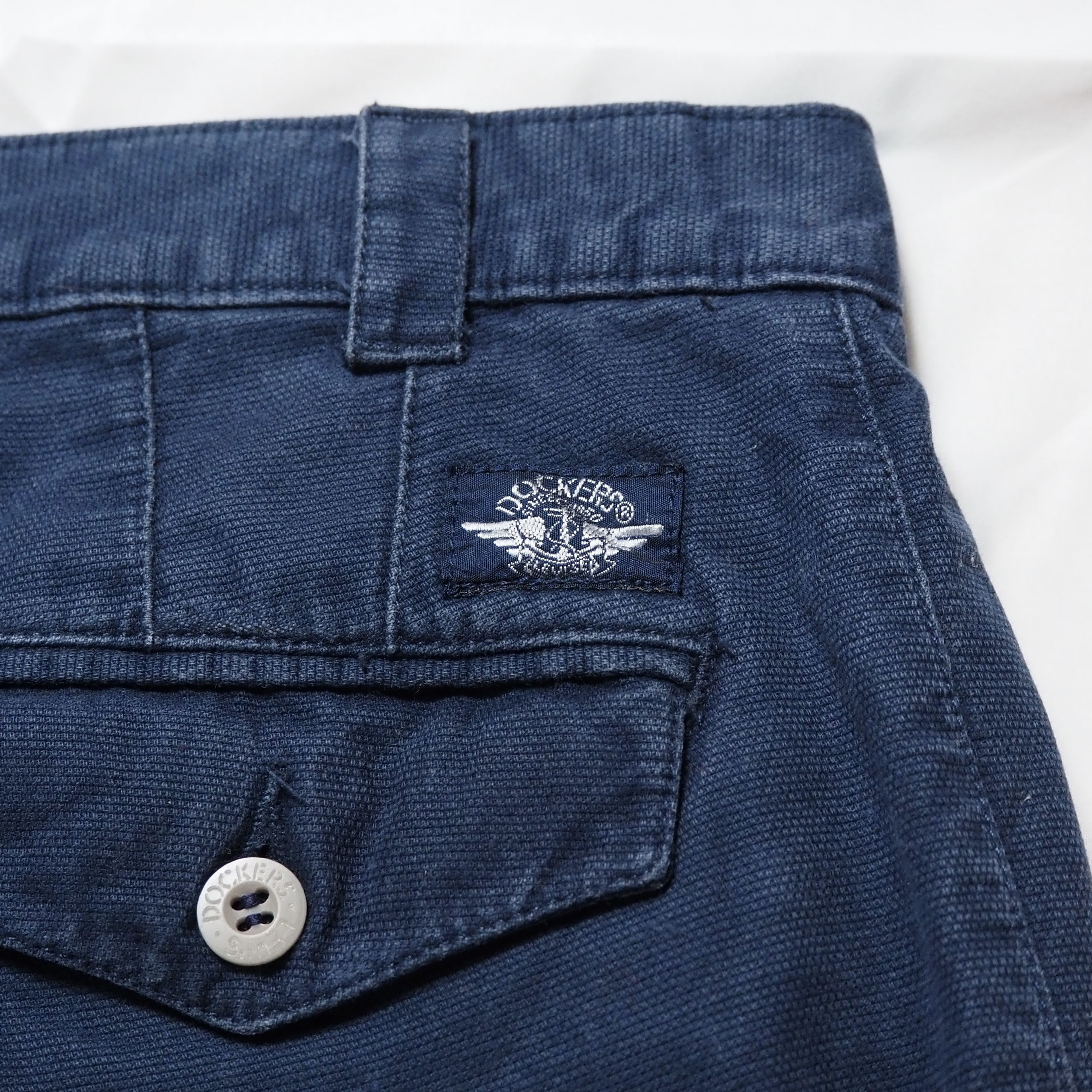 90’s Dockers ワークパンツ ピケパンツ ネイビー の画像 13