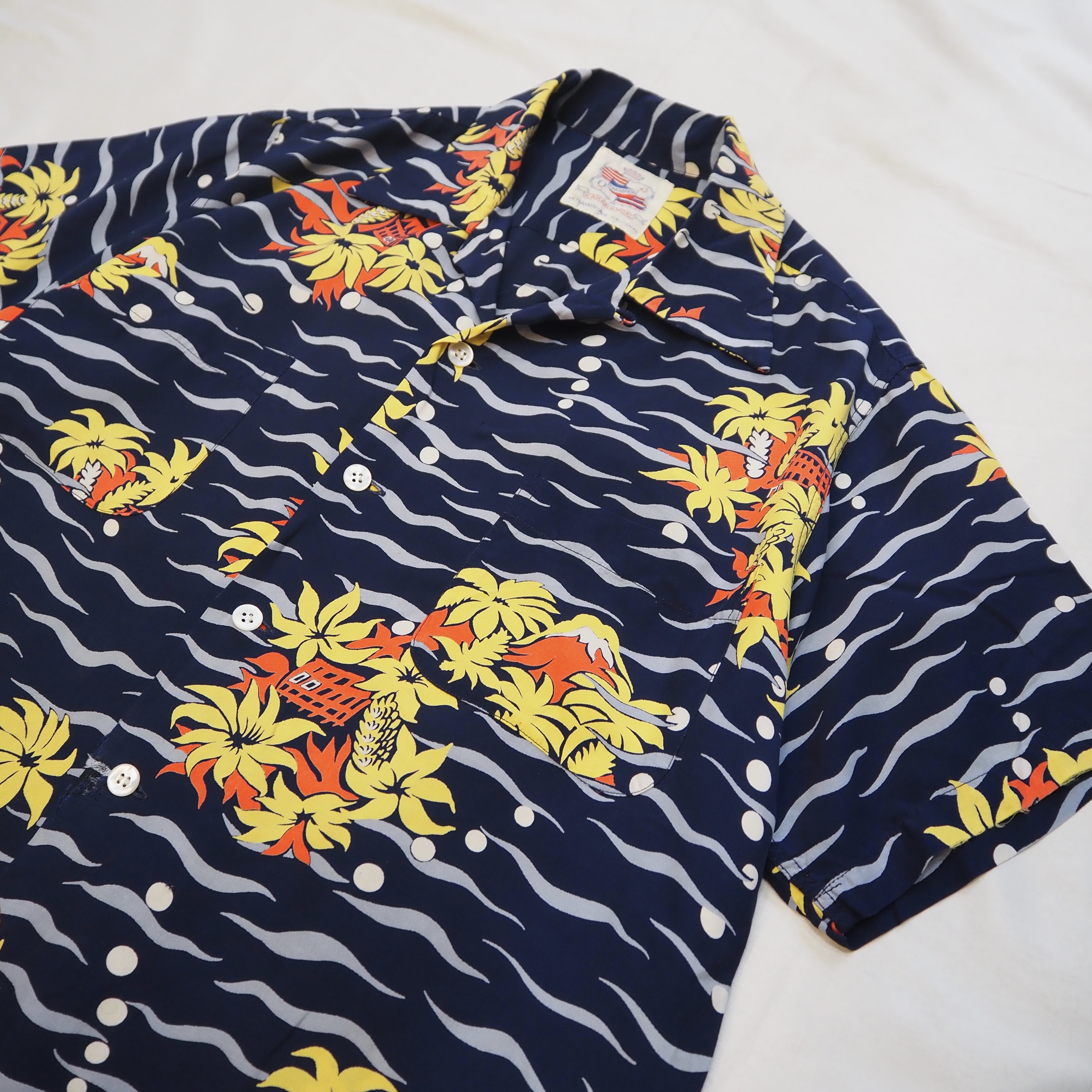 50’s Duke Kahanamoku Rayon Hawaiian Shirt の画像 2