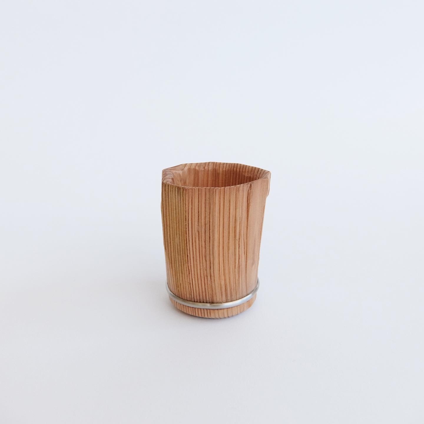 中川木工芸 比良工房 Connect 依り代 森の中で神宿る器 比叡山 杉 コップ サイズ J マザーレイクにありがとう実行委員会