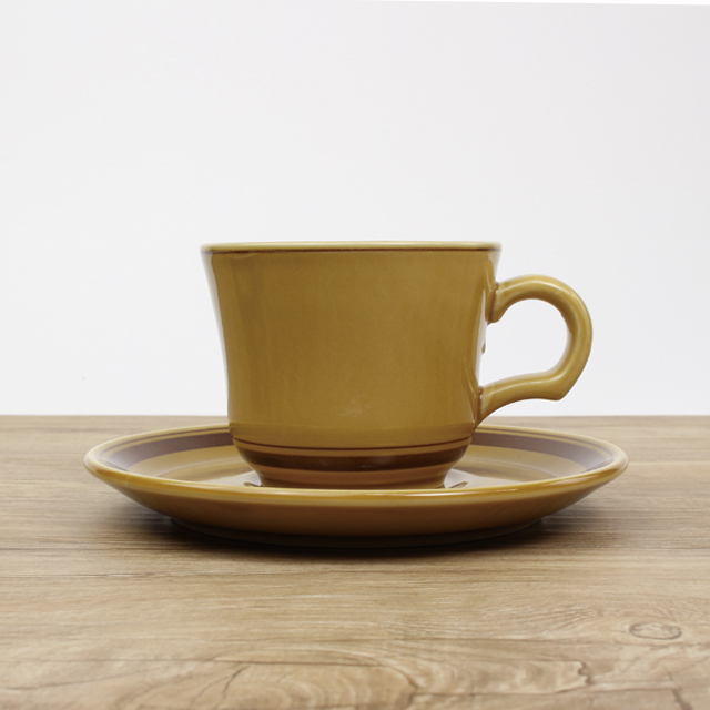 Sl 0031 磁器 コーヒーカップ アメ色 ブラウン 大人の暮らしを彩る
