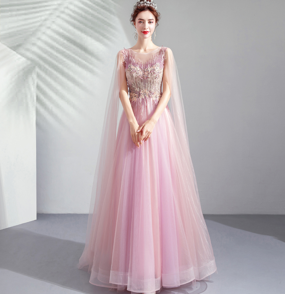 Fairy Feminine Pink Wedding Color Dress マント カラードレス ウエディングドレス ピンク Antoinette