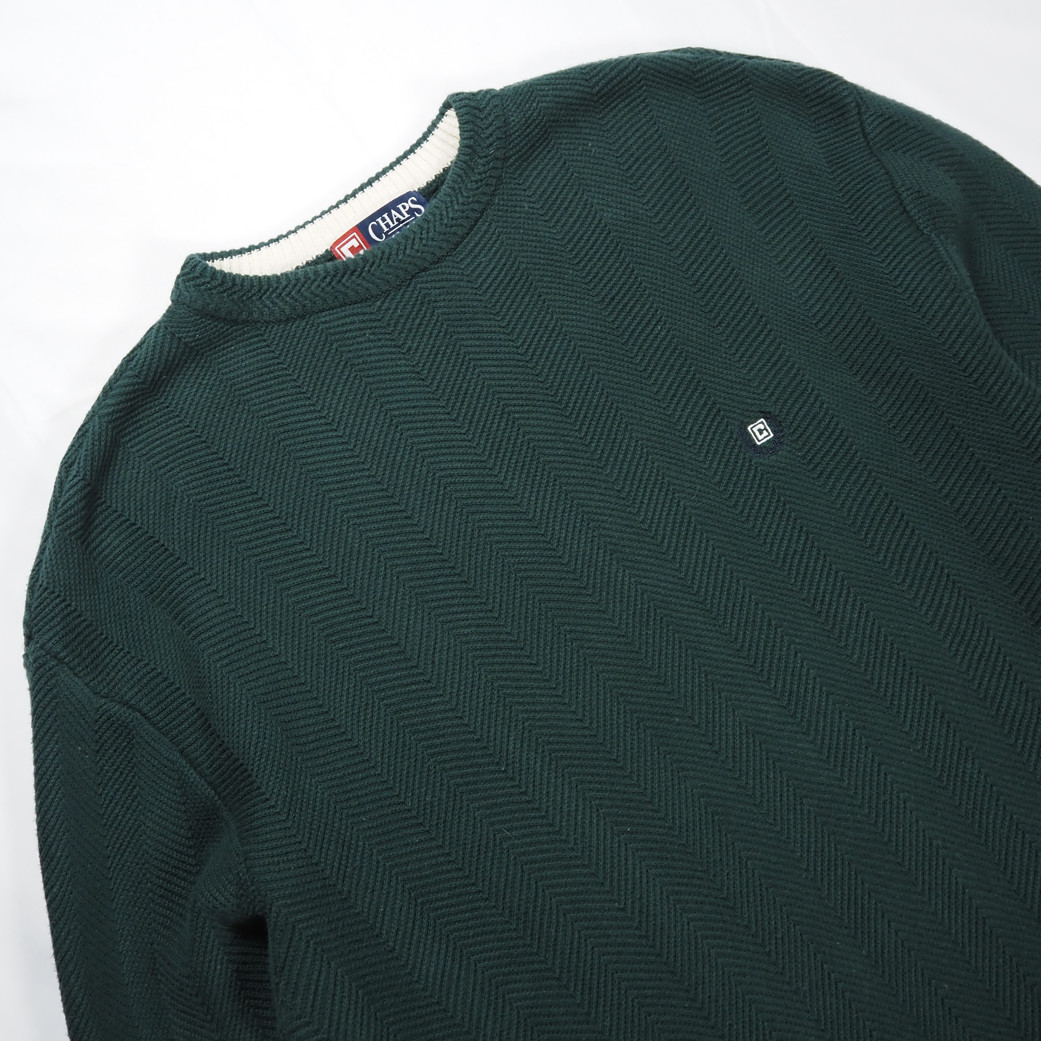 Chaps コットンニット グリーン Lサイズ の画像 2