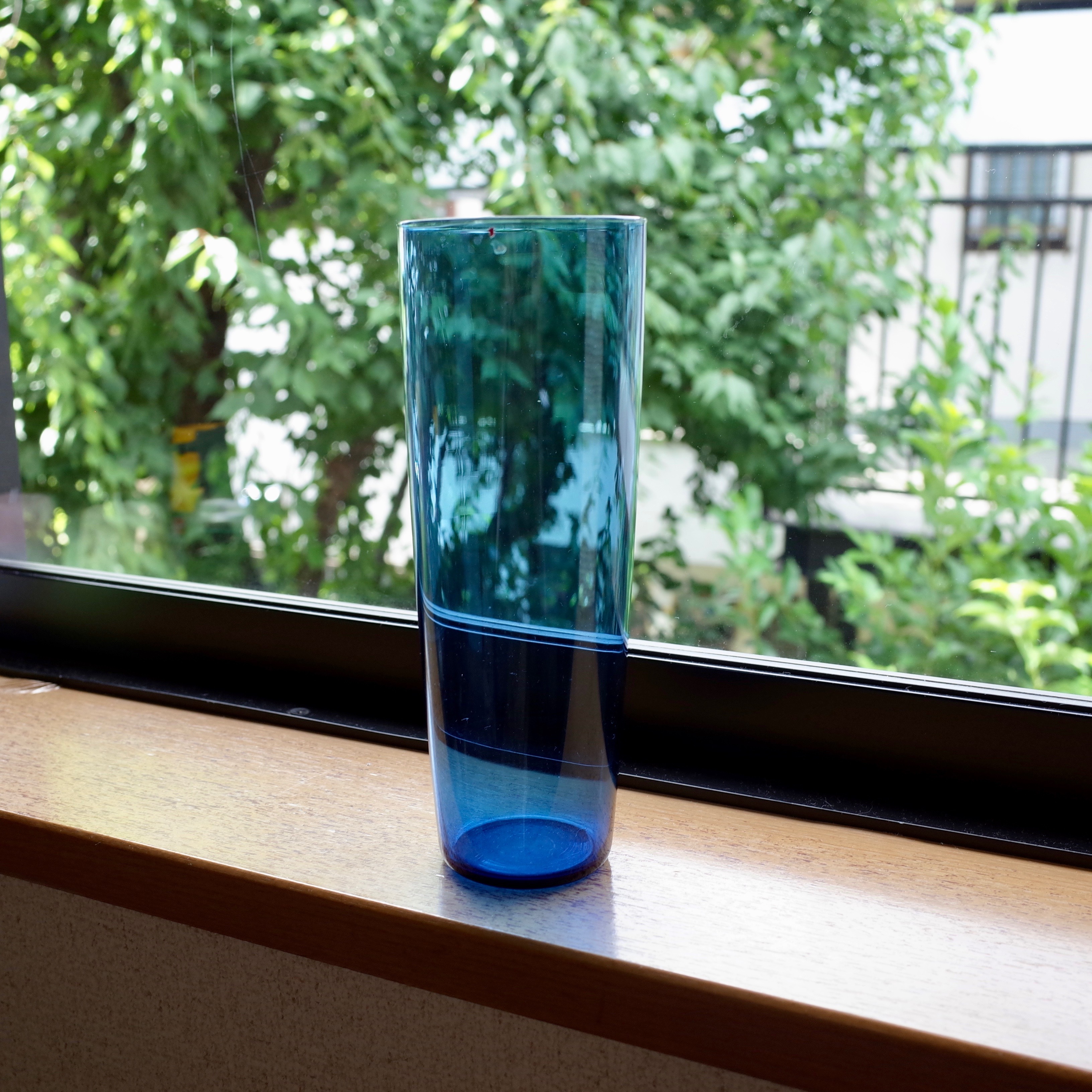 Iittala イッタラ Tapio Wirkkala タピオ ヴィルカラ 24 タンブラー グラス ブルー Hyvaa Matkaa ヒュバーマトカ 北欧ヴィンテージ 北欧雑貨