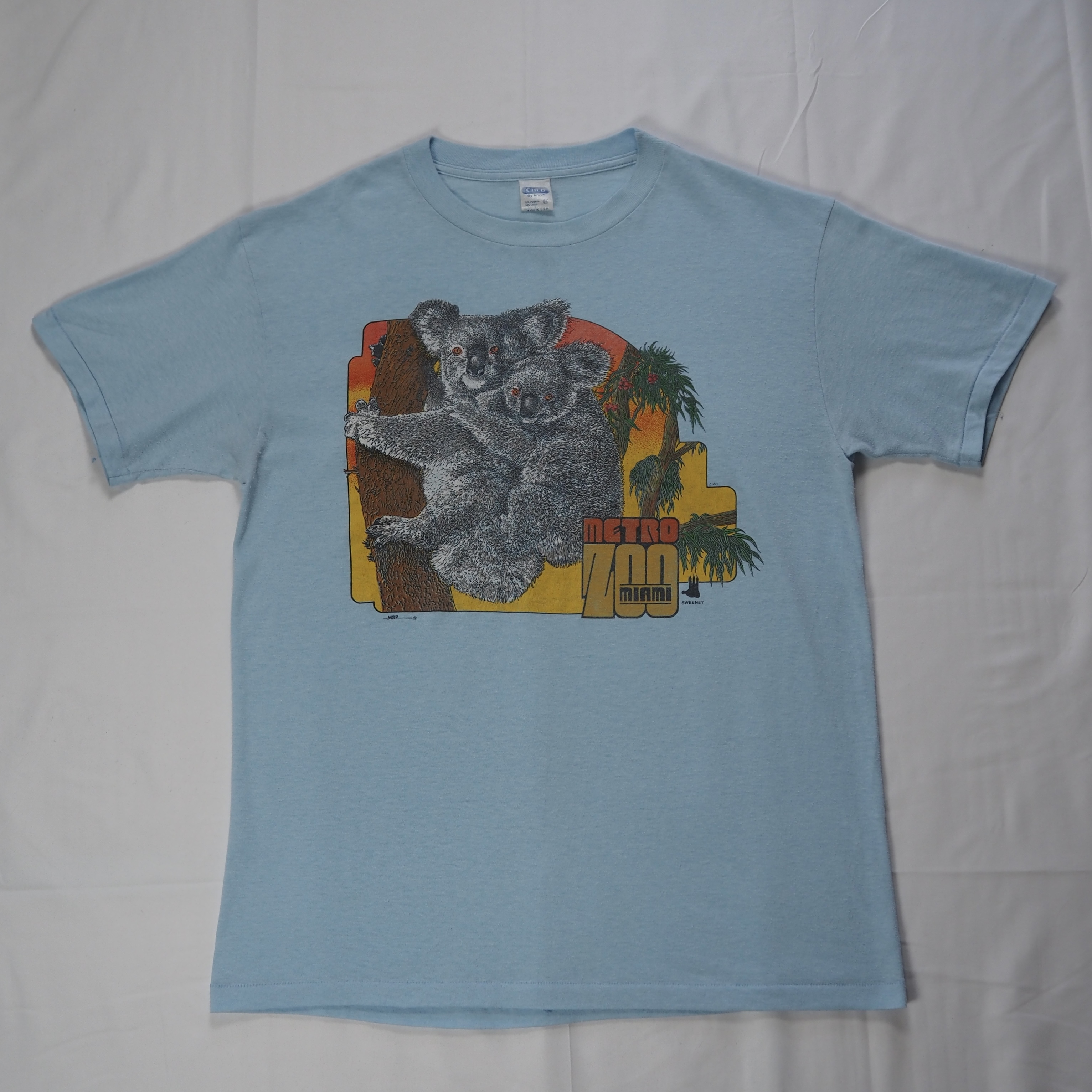 80’s Anvil スーベニアTシャツ コアラ 水色