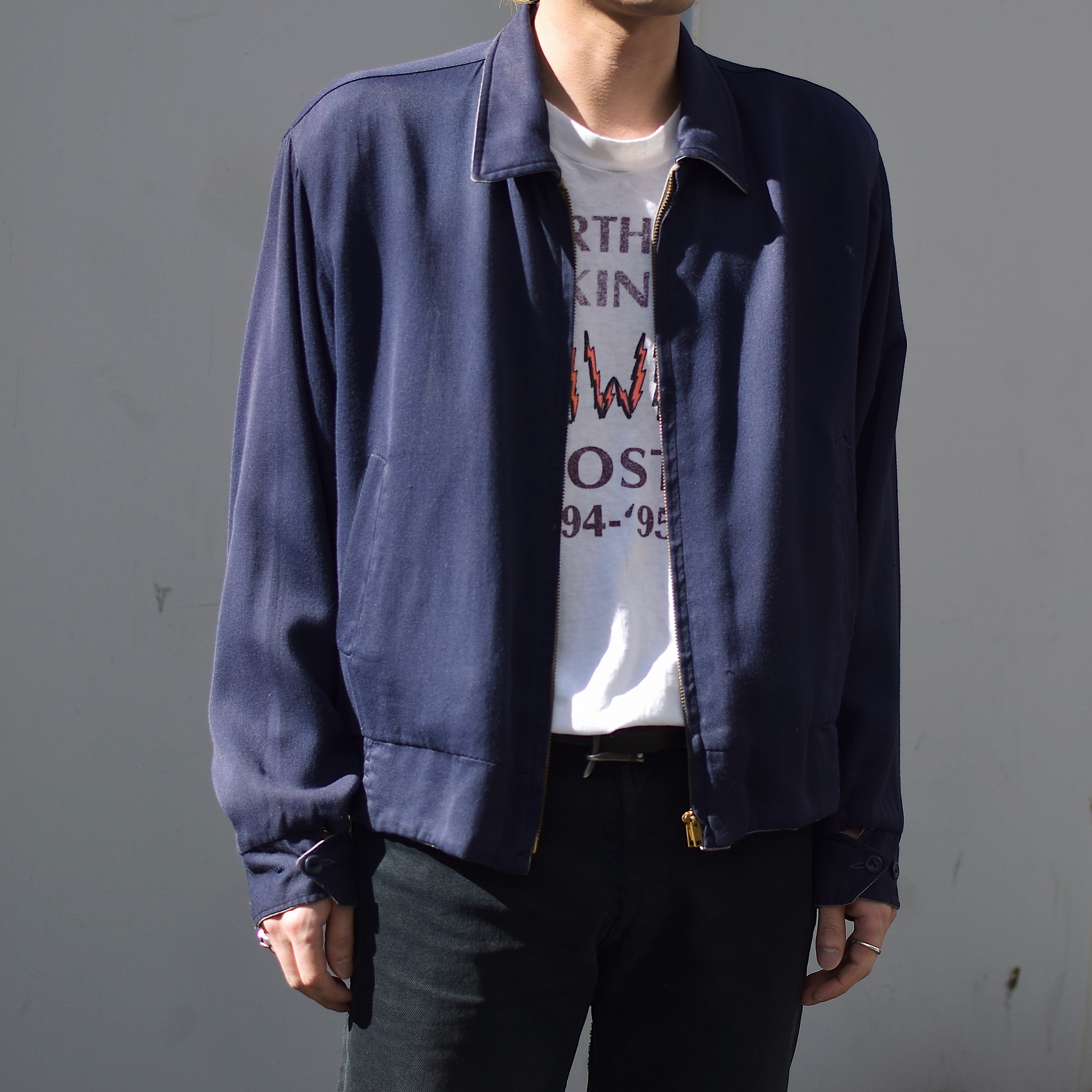 Vintage 50's Reversible Rayon Gabardine Jacket の画像 5