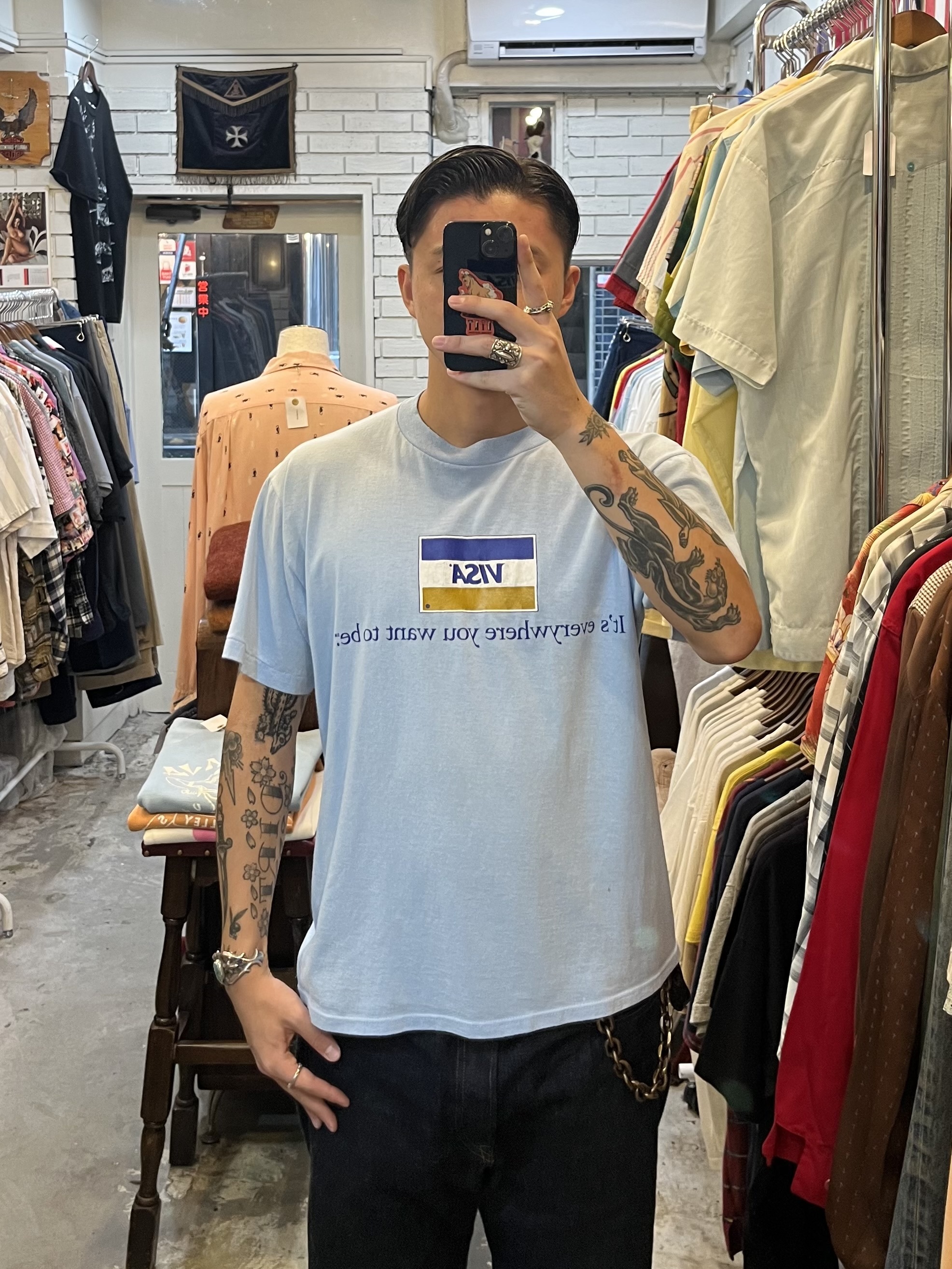 90’s VISA Tシャツ XL ライトブルー 企業Tシャツ の画像 3
