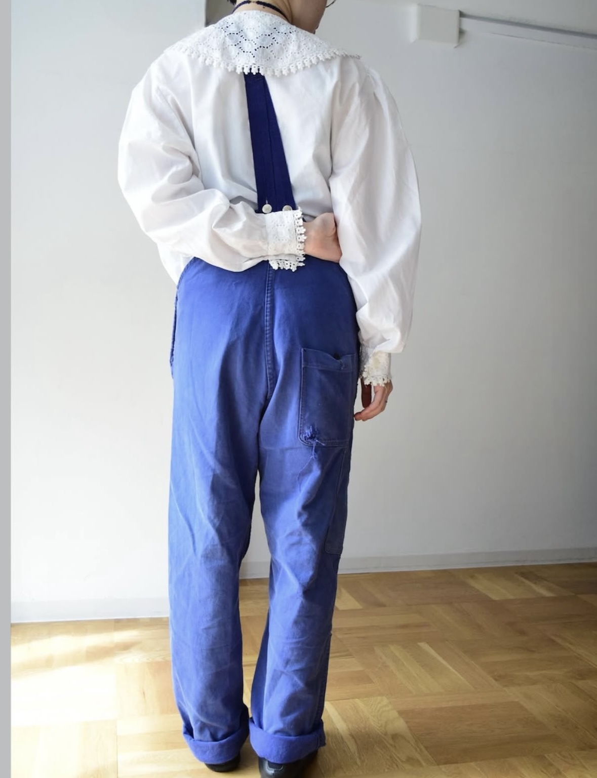〜1960’s French work cotton twill overall の画像 8