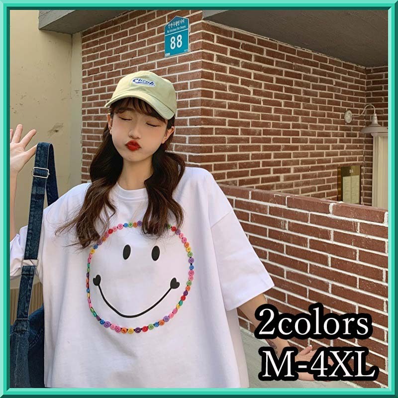 M 4xl カラフルボタンのニコちゃんtシャツ T43 大きいサイズ専門店 Rubys M 4xl カラフルボタンのニコちゃんtシャツ T43 大きいサイズ専門店 Rubys