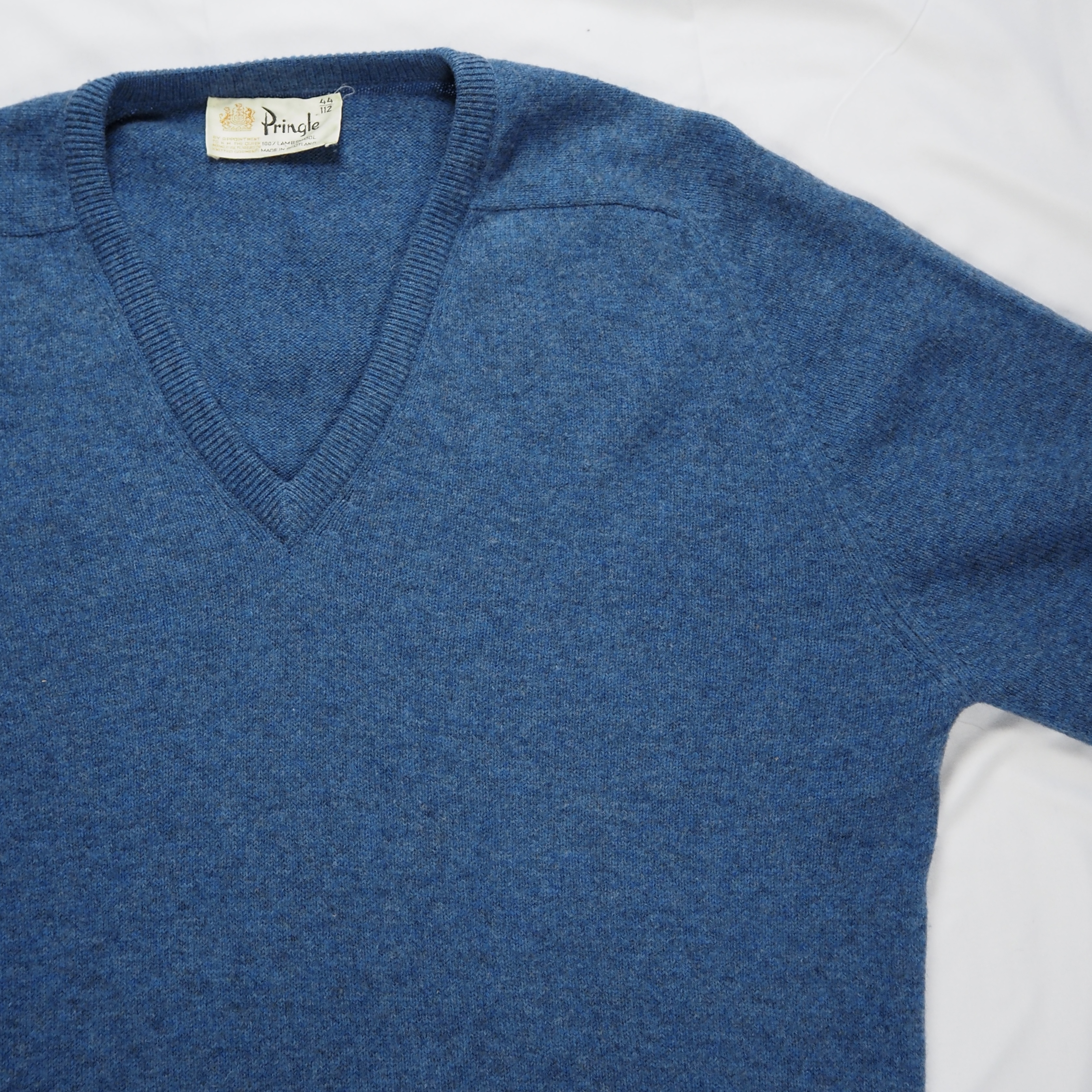 90’s Pringle Lams Wool ニット ブルー の画像 6
