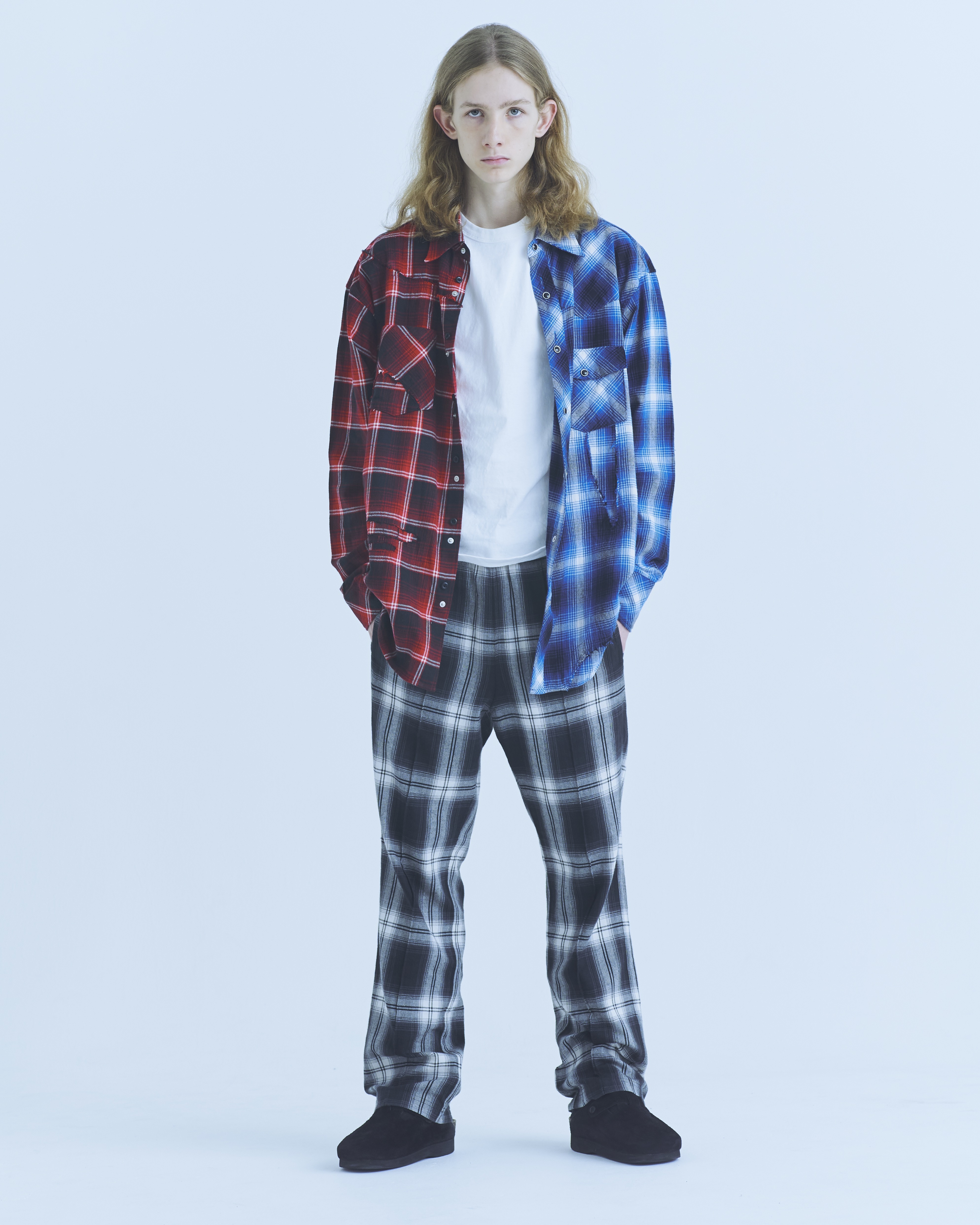 【Rafu】Remake shirt（DBR/BLK） の画像 8