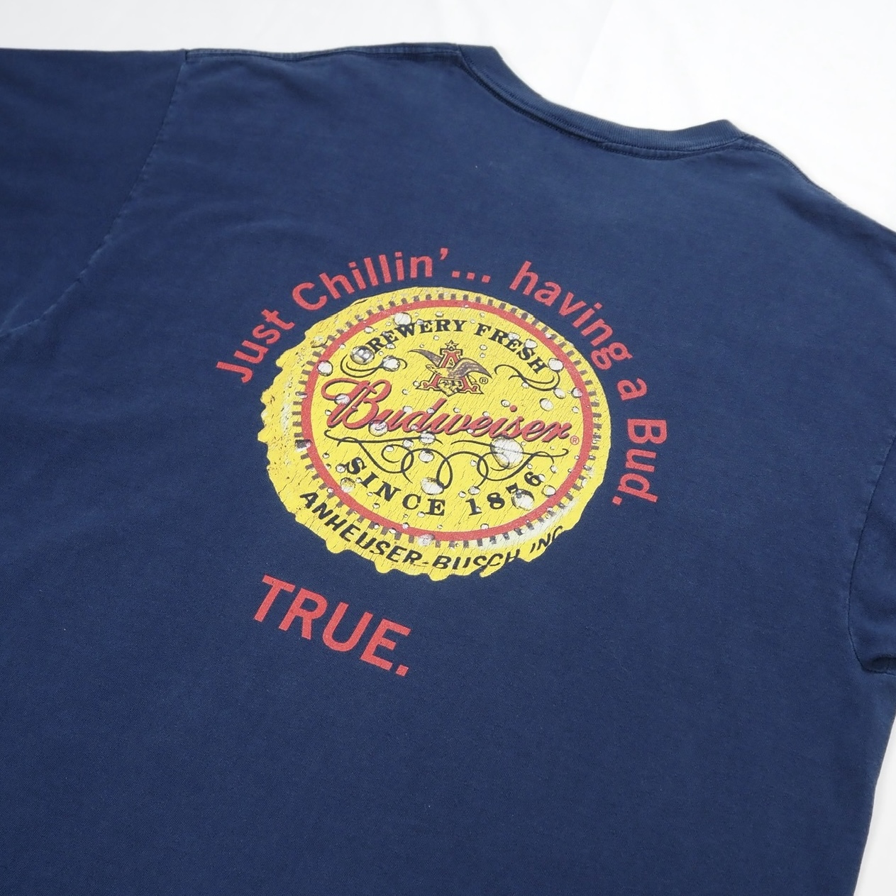 00’s バドワイザーTシャツ XL ネイビー の画像 2