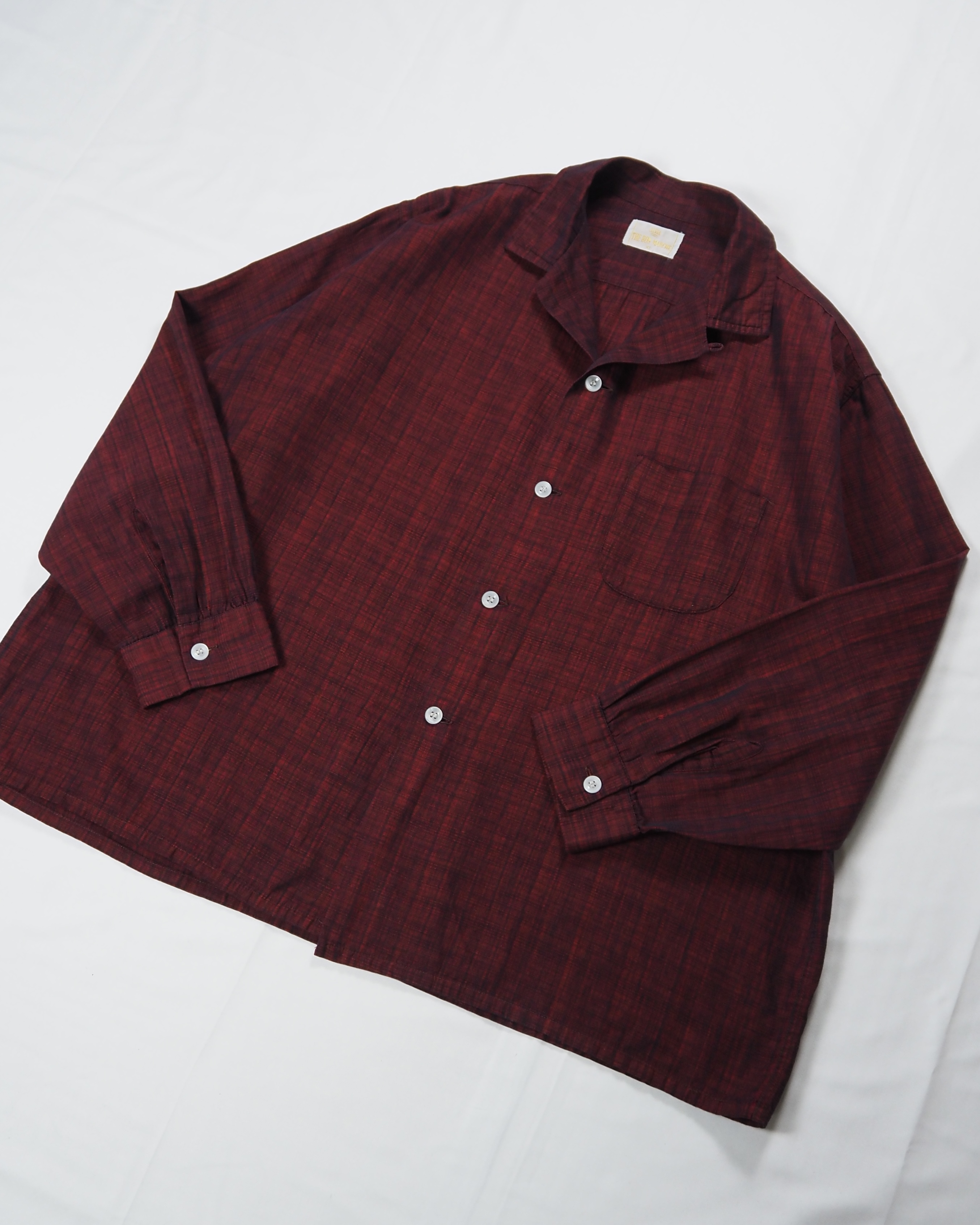 50’s-60’s The Bon Marche コットンシャツ XLサイズ レッド×ブラック の画像 3