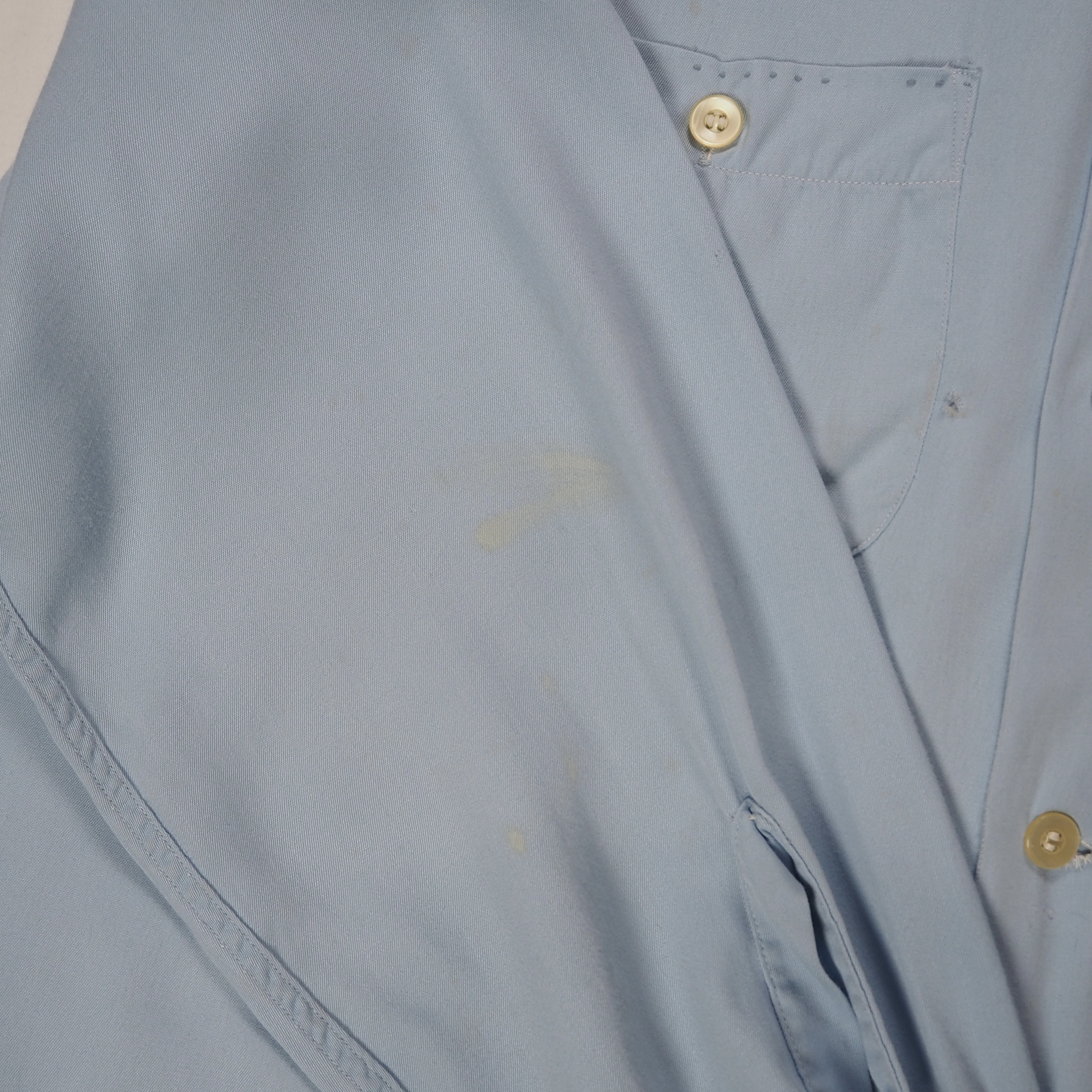 50’s-60’s Van Heusen レーヨンシャツ Lサイズ ライトブルー の画像 8