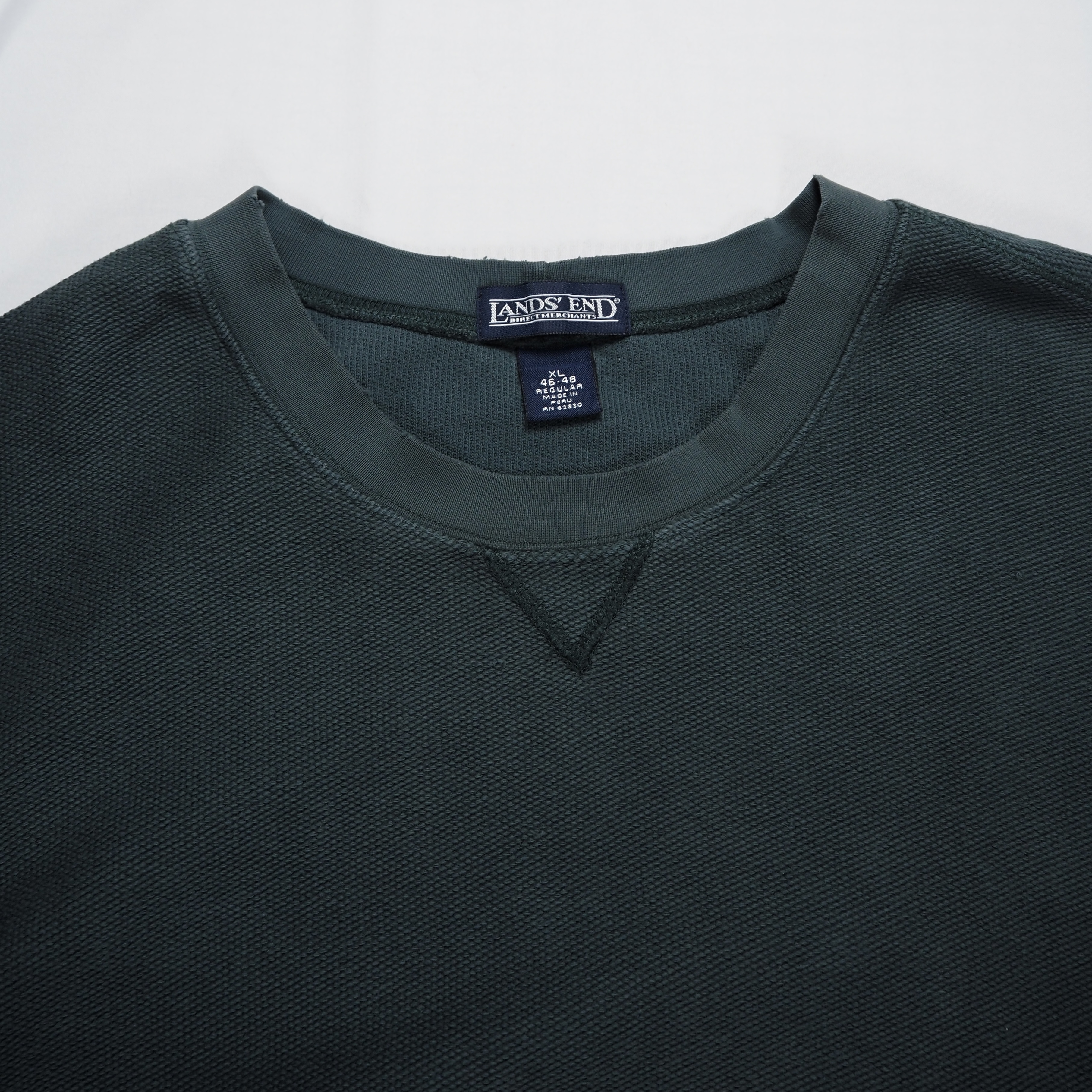 90’s Land’s End 鹿子スウェット XL グリーン の画像 7