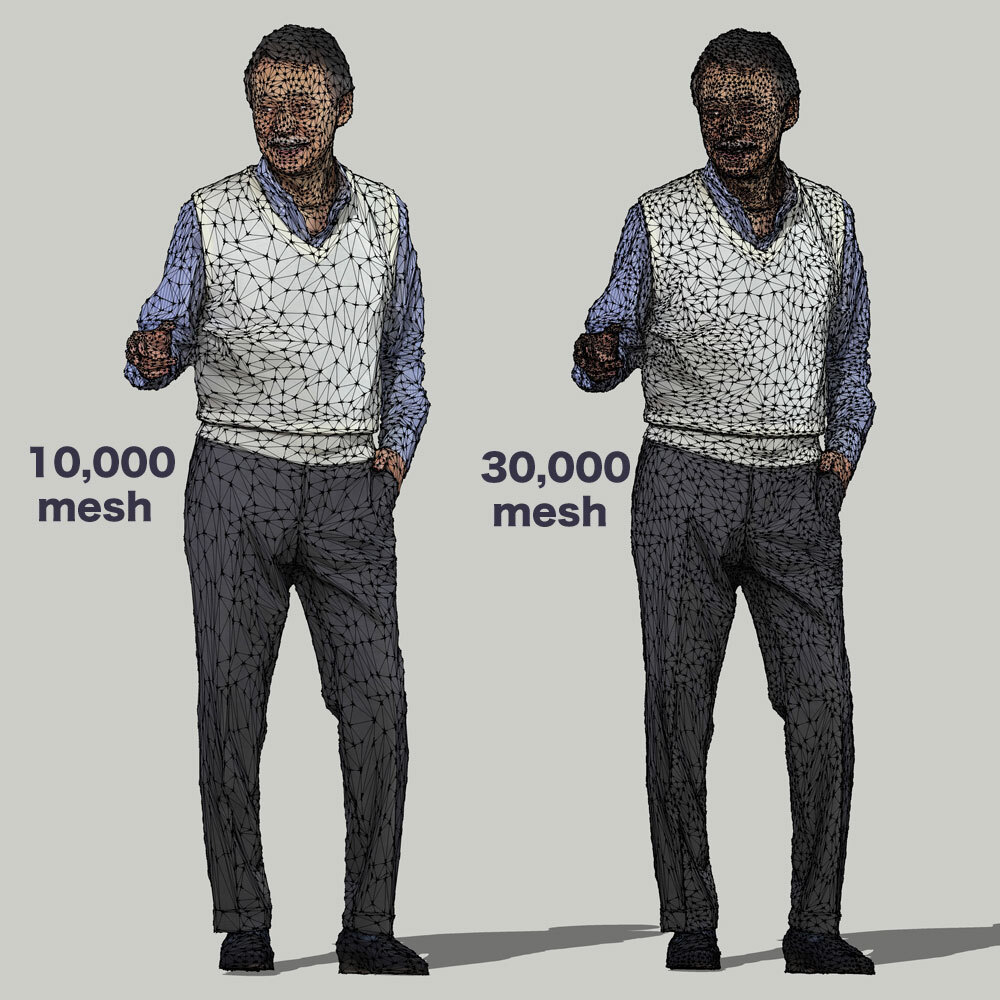 無料SketchUp素材 ポーズド3D人物モデル Free_049_Ken - 画像2