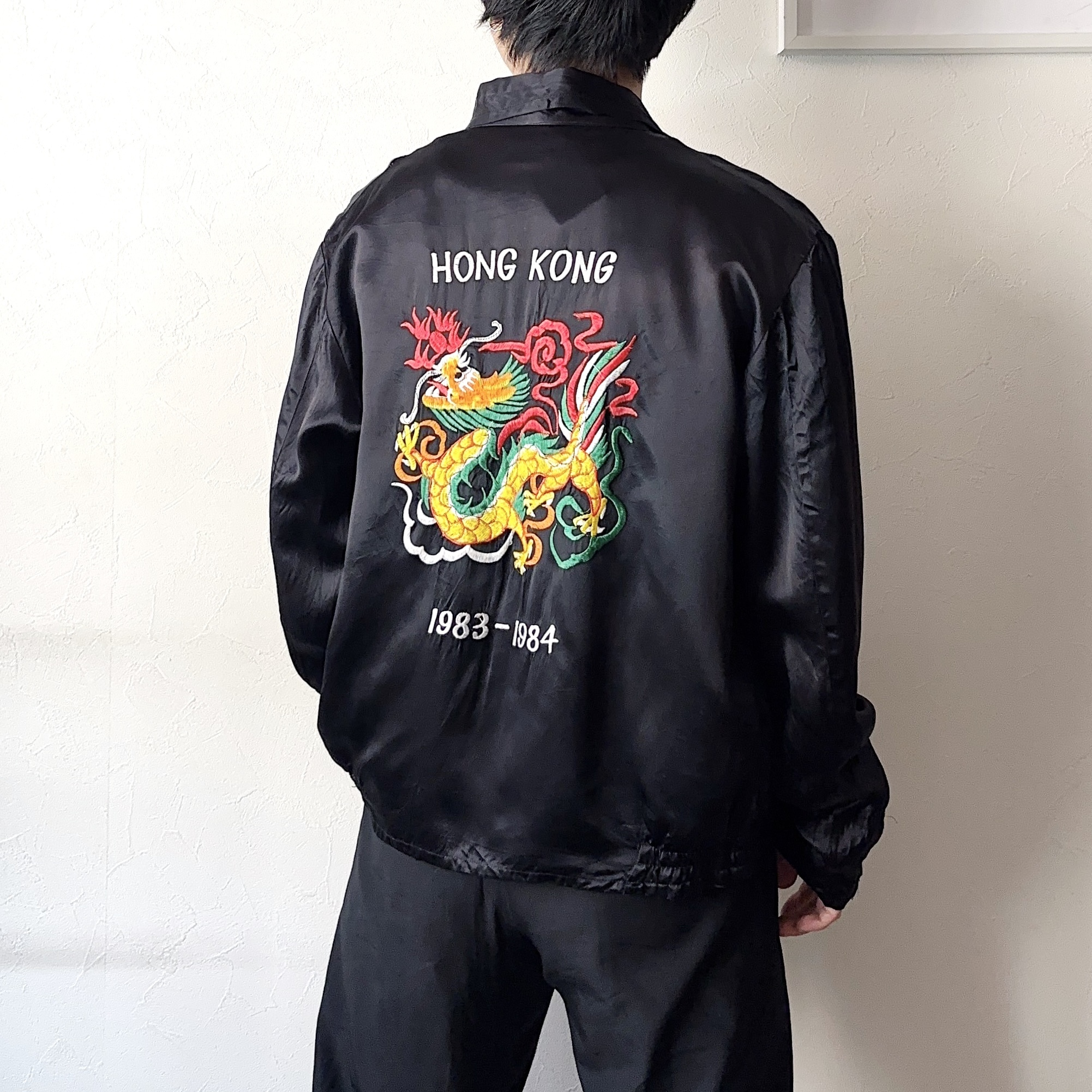 Vintage 80's【MANCiNi】"HONG KONG" Souvenir Jacket の画像 4