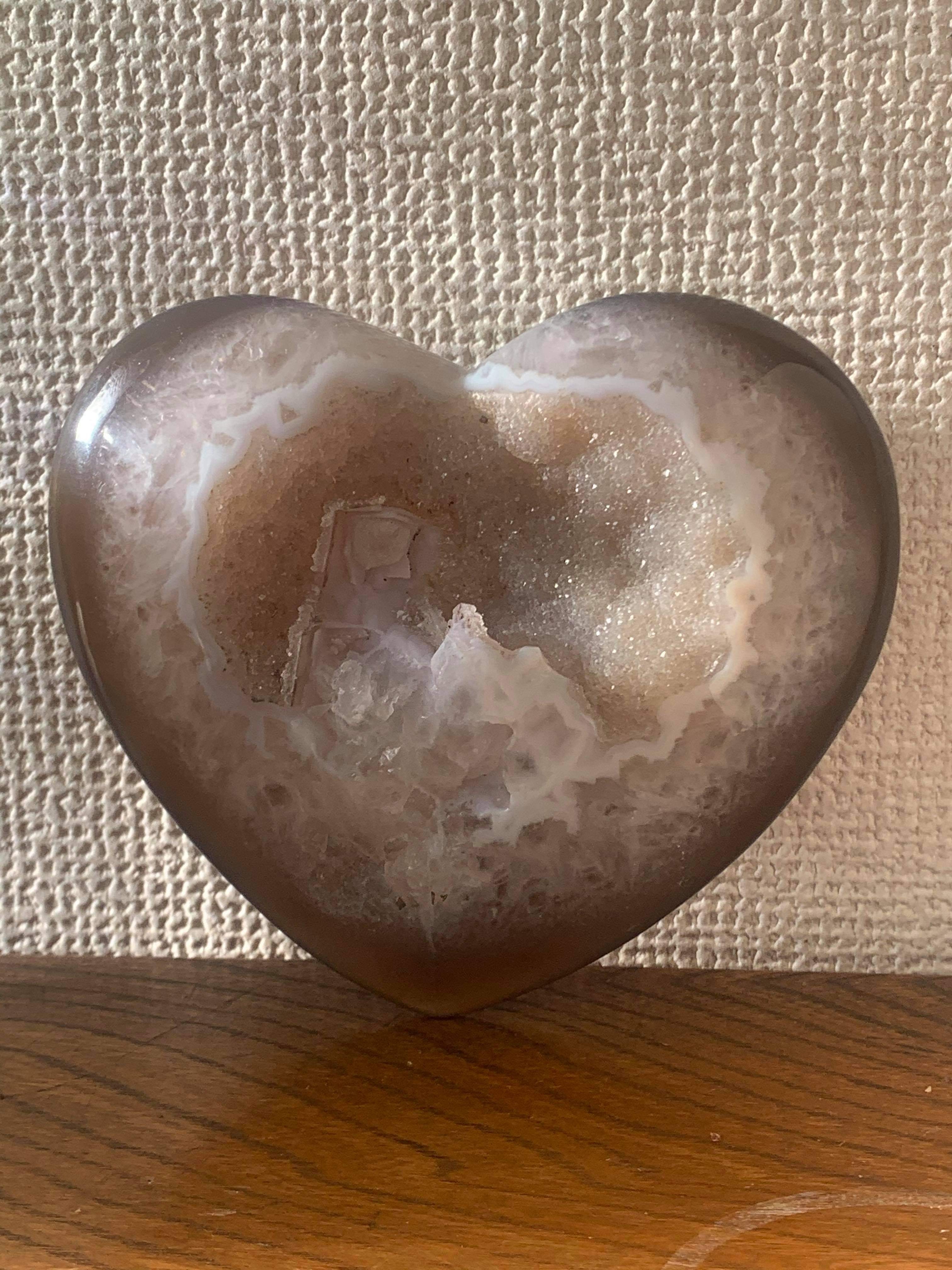 ドルジー瑪瑙ハート Druzy Agate Heart Baby Shaman Herbs ドルジー瑪瑙ハート Druzy Agate Heart Baby Shaman Herbs