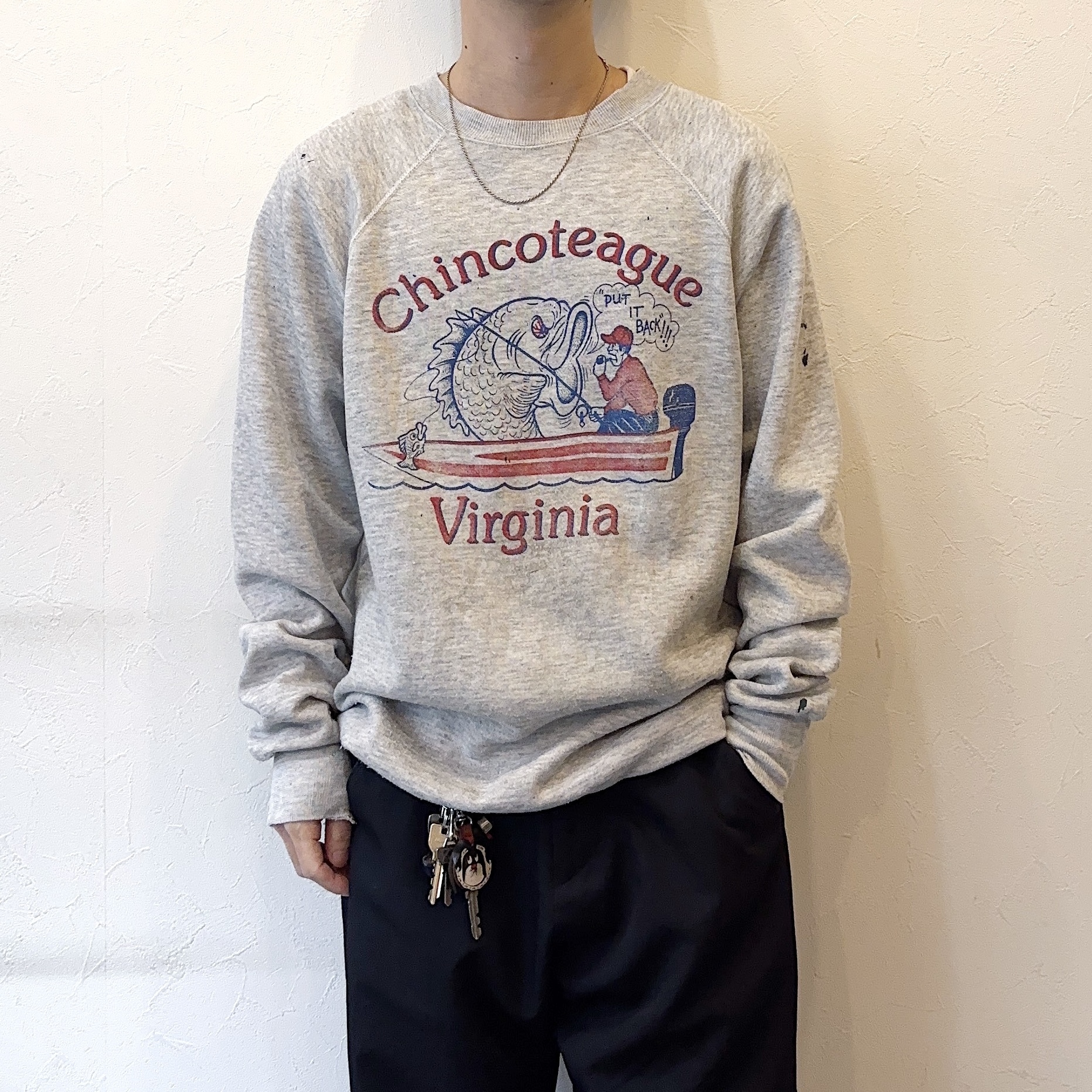 Vintage 70～80's【Collegiate Pacific】"Chincoteague Virginia" Grunge Sweat の画像 3