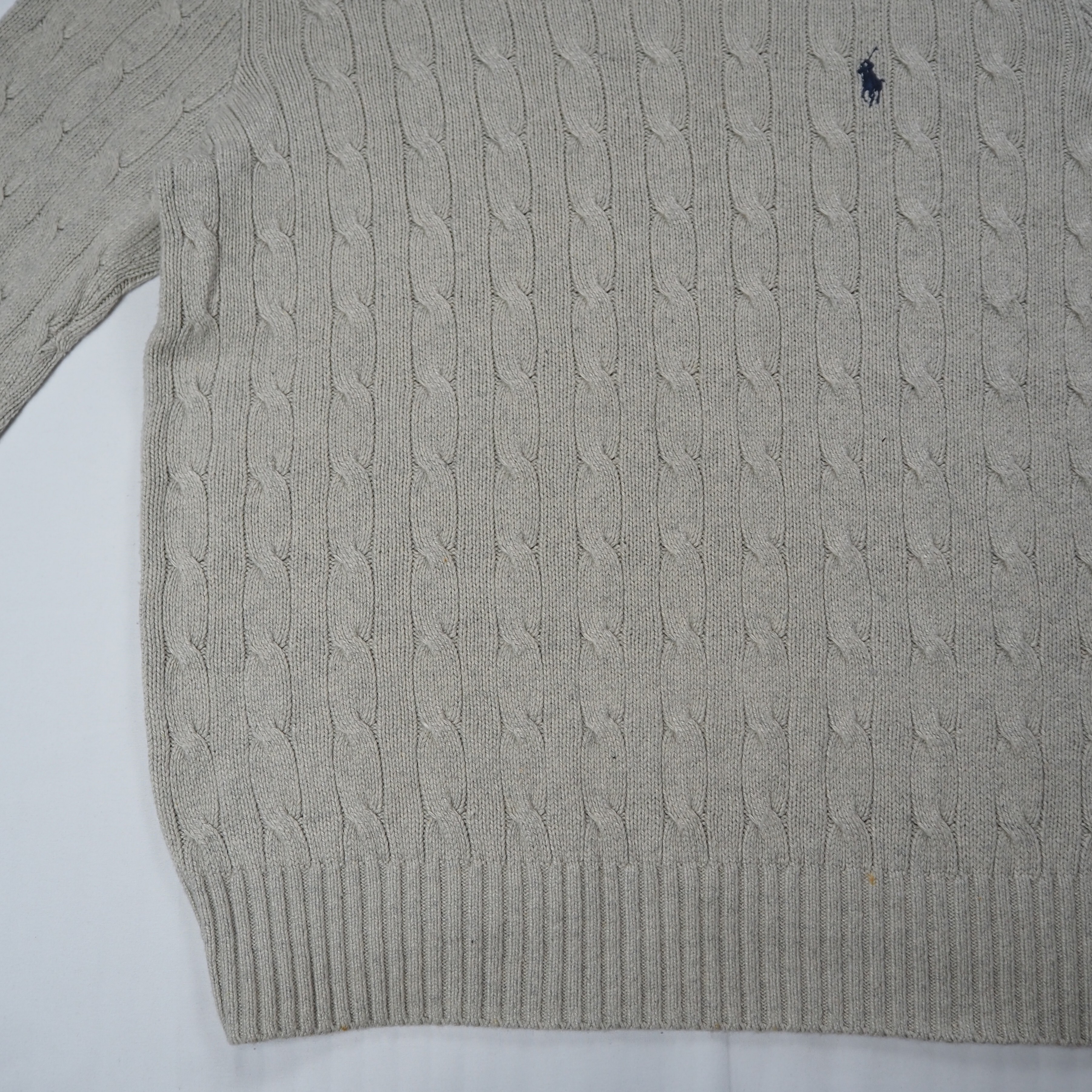 90's Ralph Lauren 100%シルク ケーブルニット Sサイズ の画像 7